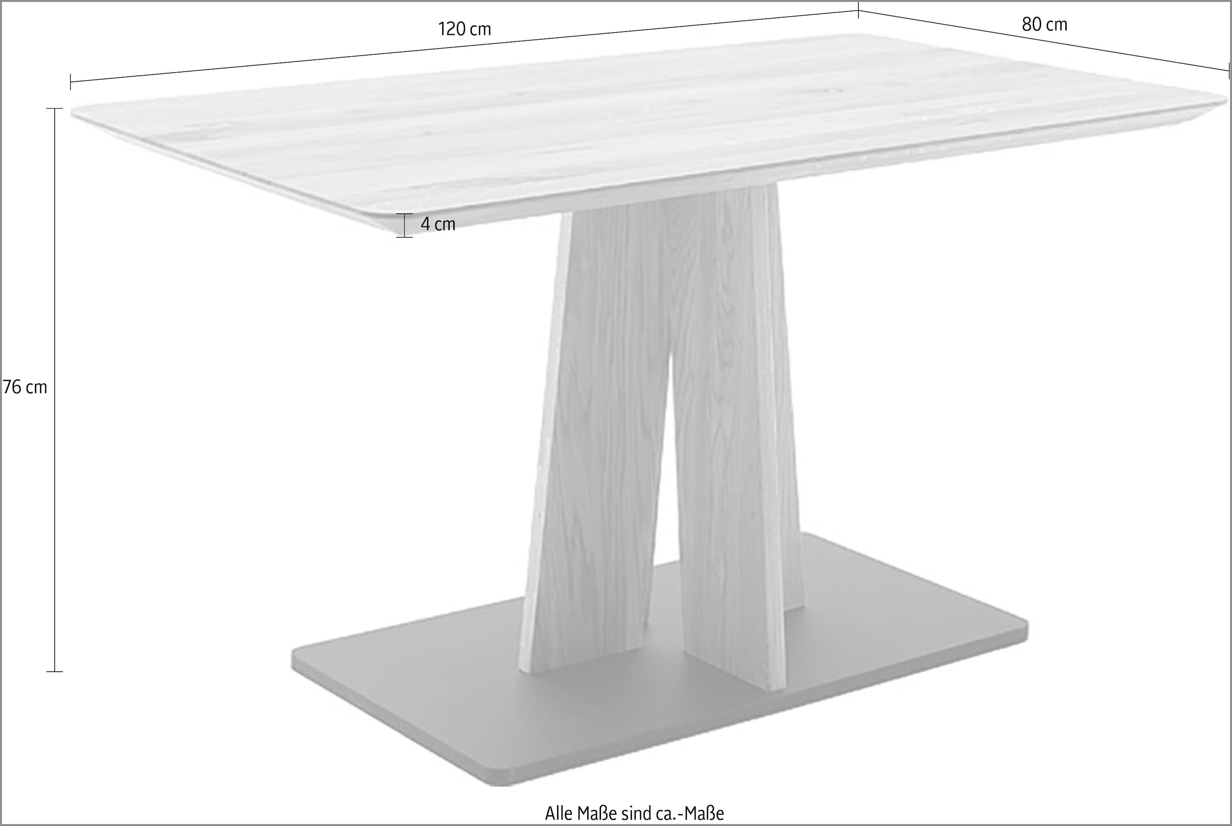 MCA living Esstisch »Marilia Esstisch« 1 Stk. tlg. Kreuzförmiges Gestell