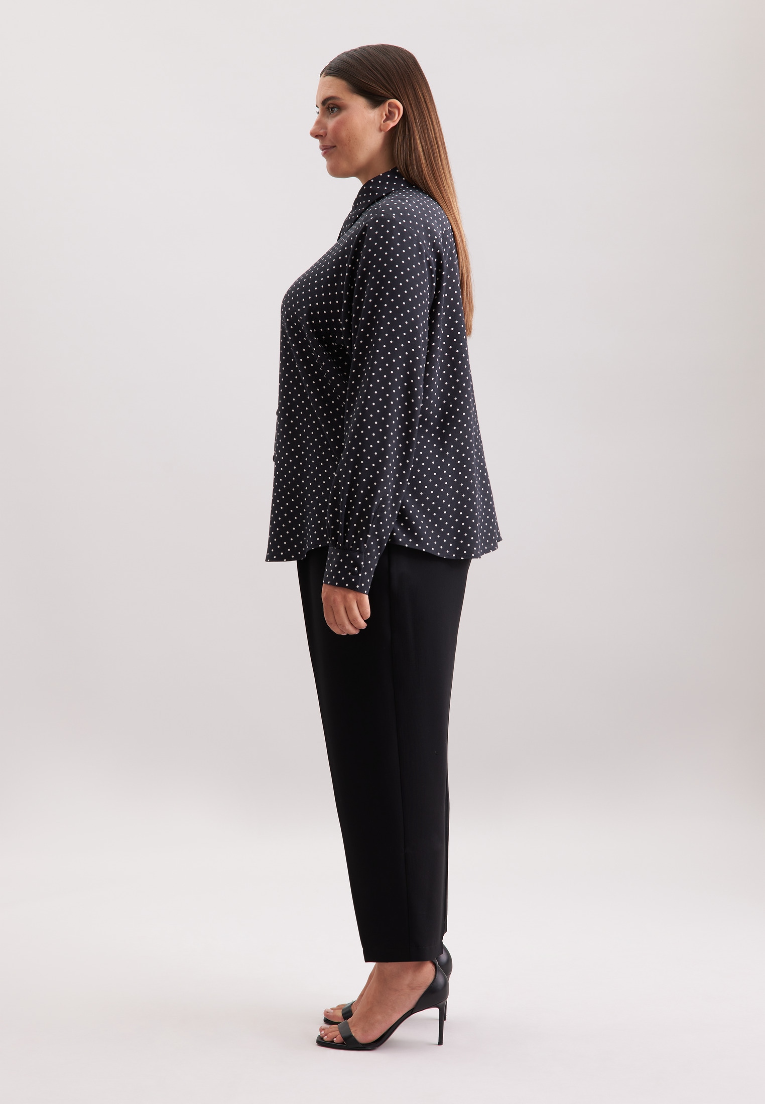seidensticker Blouse classique »Schwarze Rose« impression col 1/1