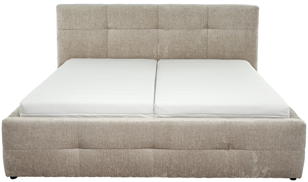 Jockenhöfer Gruppe Polsterbett »TIVOLI, optional mit Federholzleisten & Wendematratze H2/H3« 2 Einlegetiefen, Chenille-Bezug, Liegefläche 180 cm x 200 cm