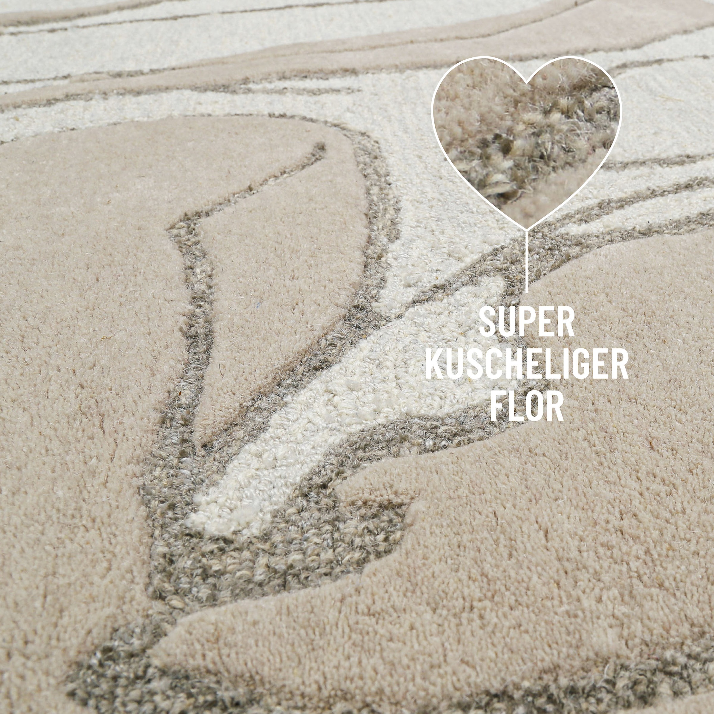 Wecon home Teppich »Tunia« rechteckig 10 mm Höhe handgefertigt, floral, pflegeleicht, Wolle, Wohnzimmer, Schlafzimmer