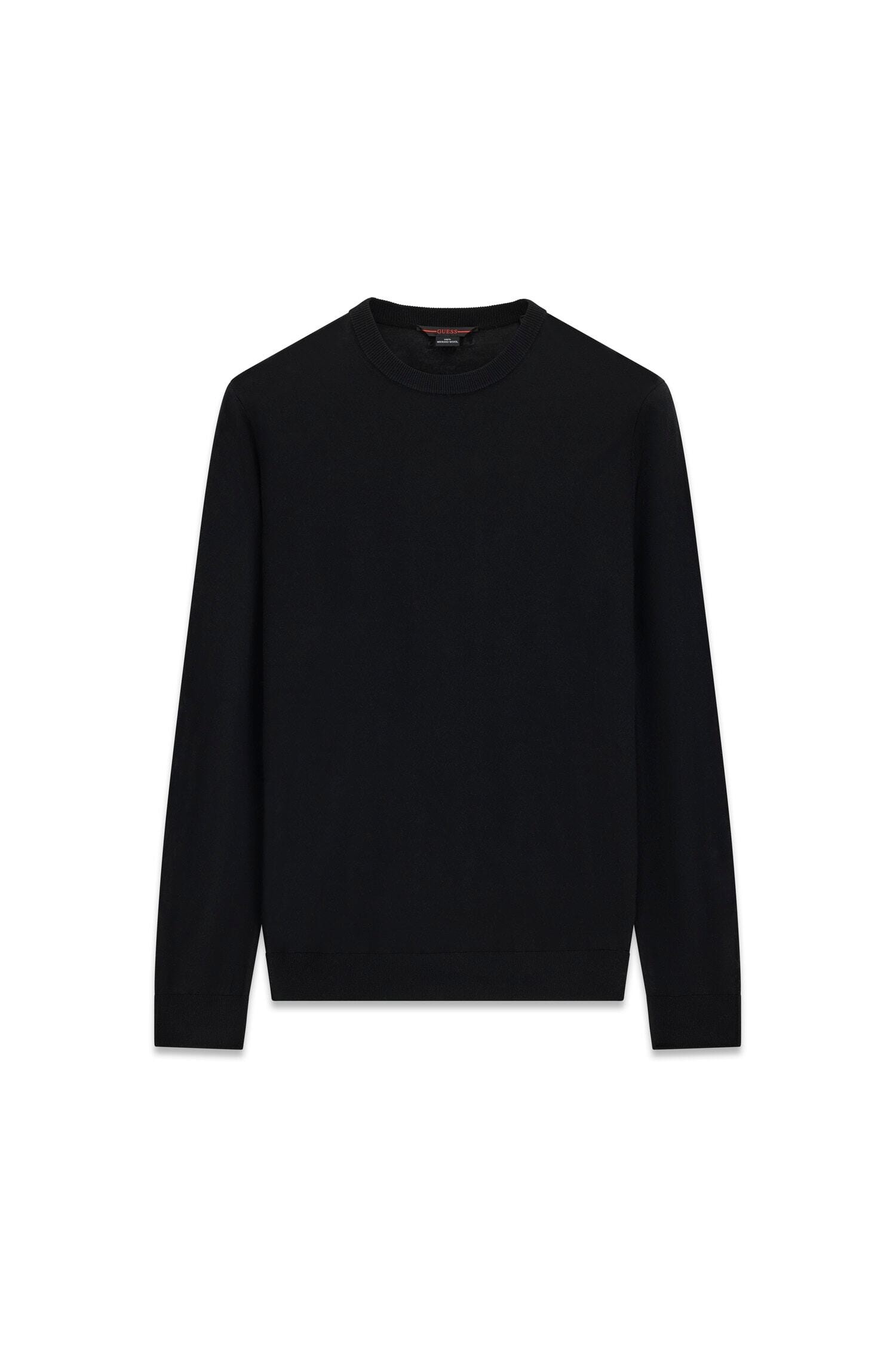 Guess Pull en tricot reine Wolle, Regular Fit, Rundhalsausschnitt