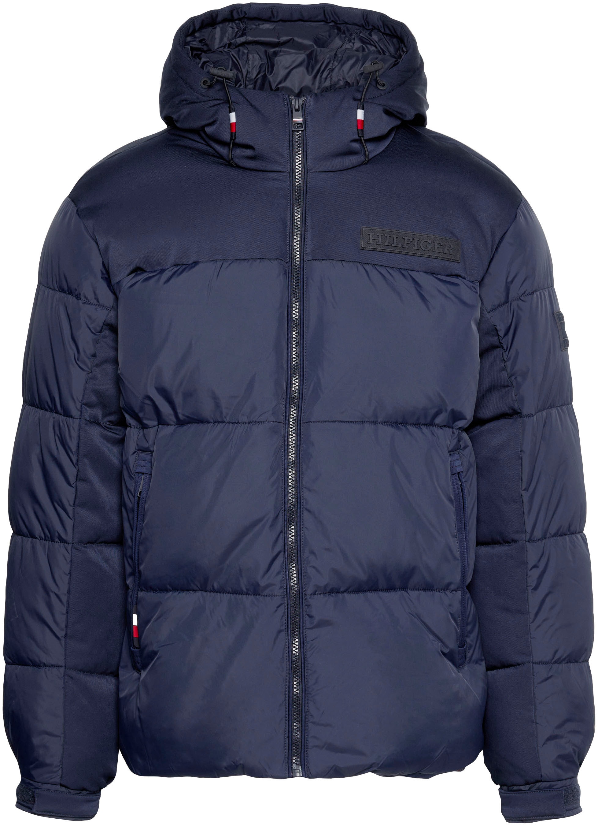 Tommy Hilfiger Veste matelassée »NEW YORK HOODED JACKET« mit Kapuze hochgeschlossene Winterjacke, wasserabweisend, verstellbare Ärmel