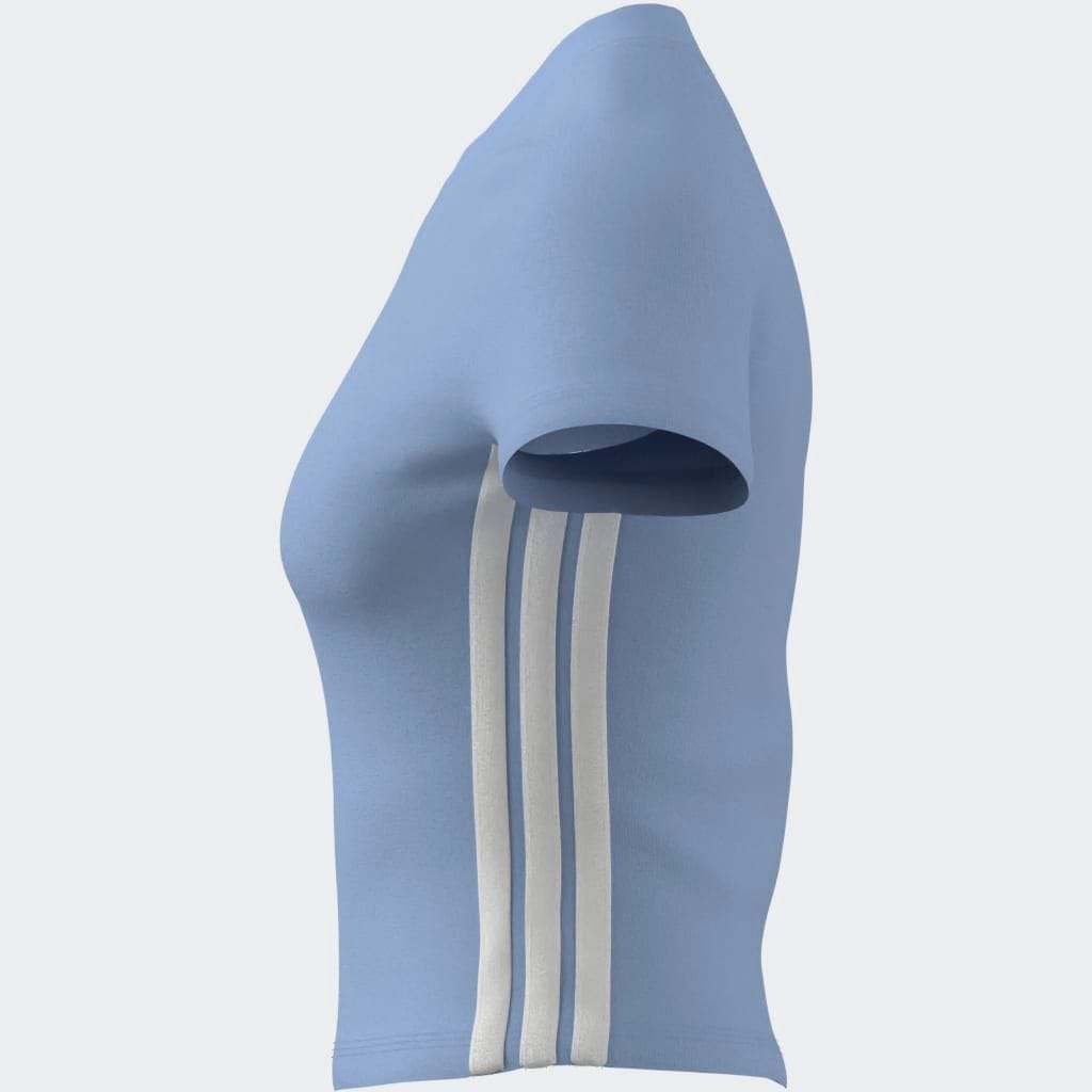 adidas Sportswear T-shirt »ESSENTIALS 3-STREIFEN SLIM BABY« schmale Passform, Rundhalsausschnitt, mit Elasthan-Anteil