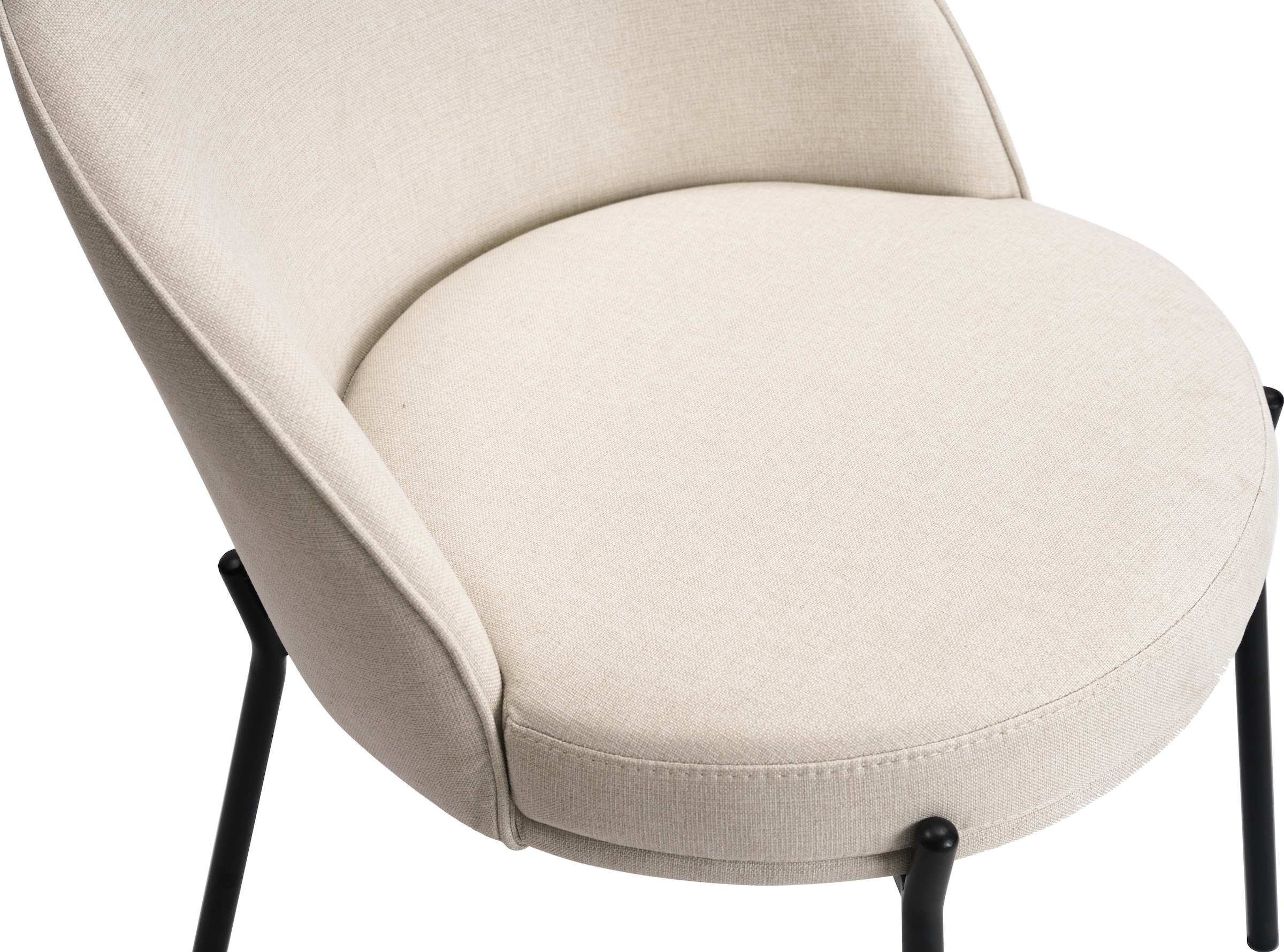 LeGer Home by Lena Gercke Esszimmerstuhl »Isalie« (Set) 2 Stk.mit pflegeleichtem Webstoff, Metallgestell, Sitztiefe 47 cm