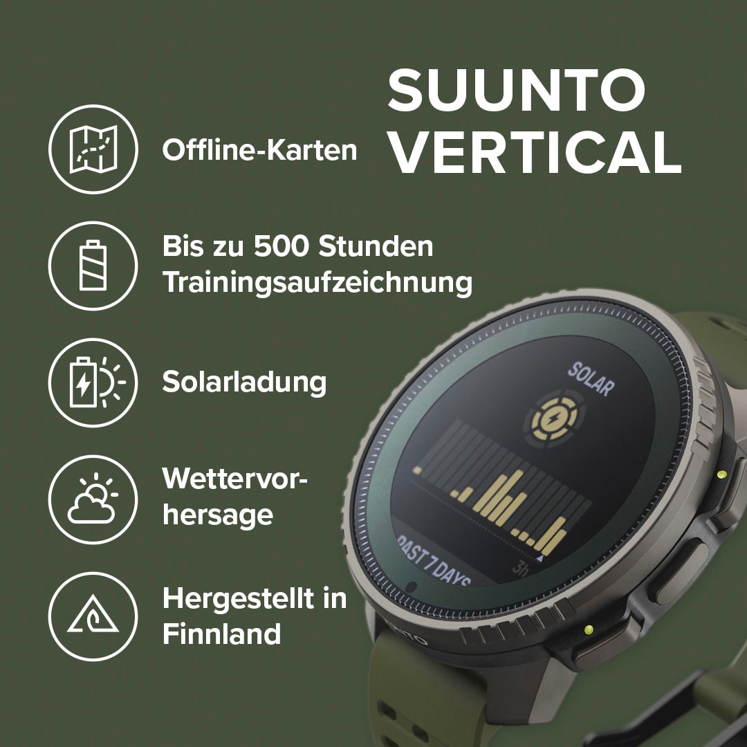 Suunto Smartwatch »Vertical GPS Watch Titanium« ( / 1,4 ″)