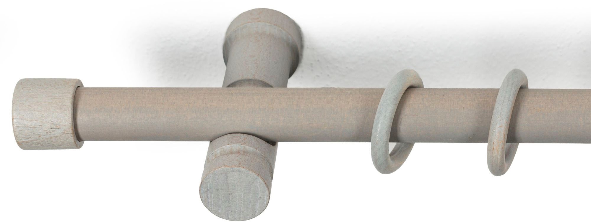 SN DECO GROUP Tringle à rideaux »Cafiro« 1 course-läufig Fixmass 28 mm, Holz, verschiedene Längen und Farben, Komplettset