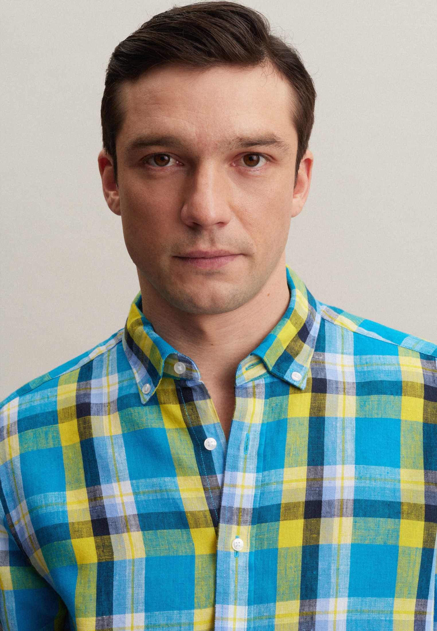 seidensticker Chemise d'affaires »Regular« Regular 1/1 Button-Down-Kragen Karo