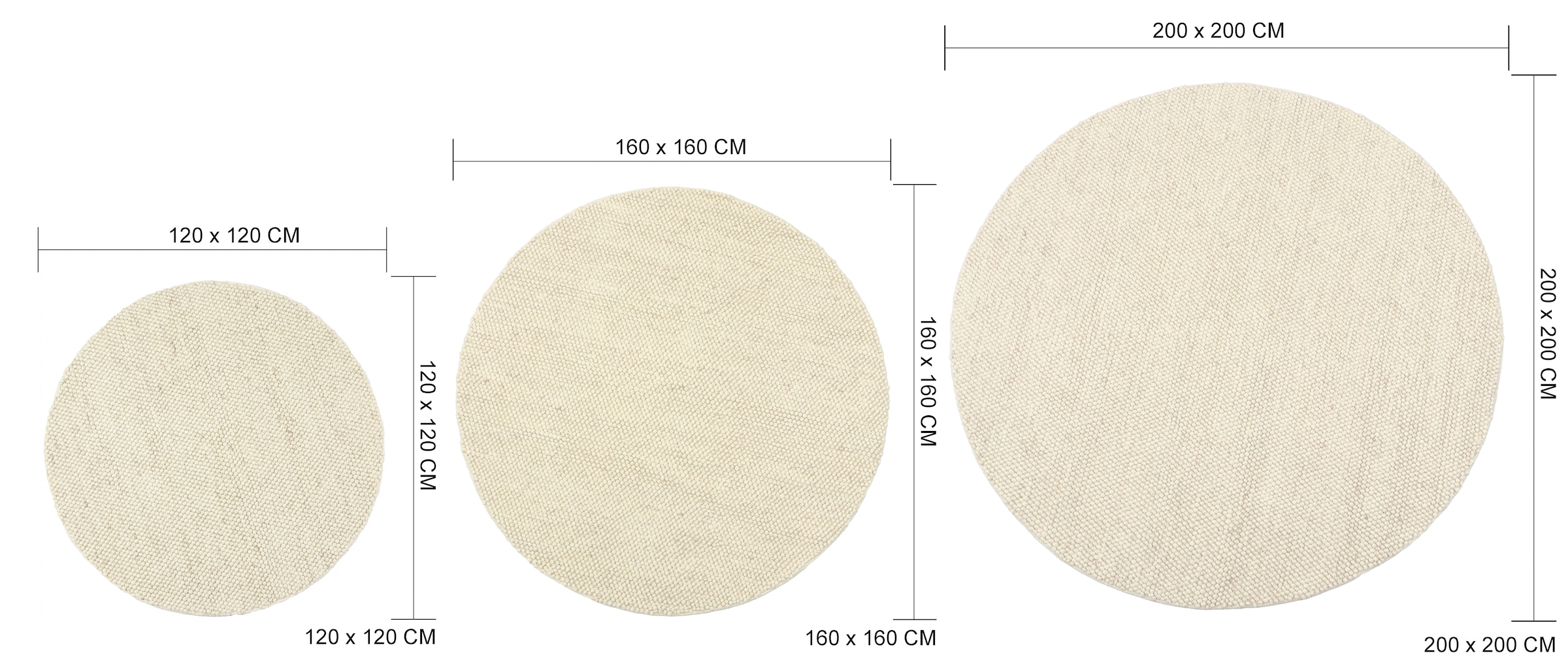 LeGer Home by Lena Gercke Teppich »Ainhoa, handgewebt, Wolle« rund 12 mm Höhe Teppich, Wohnzimmer, Schlafzimmer, Esszimmer