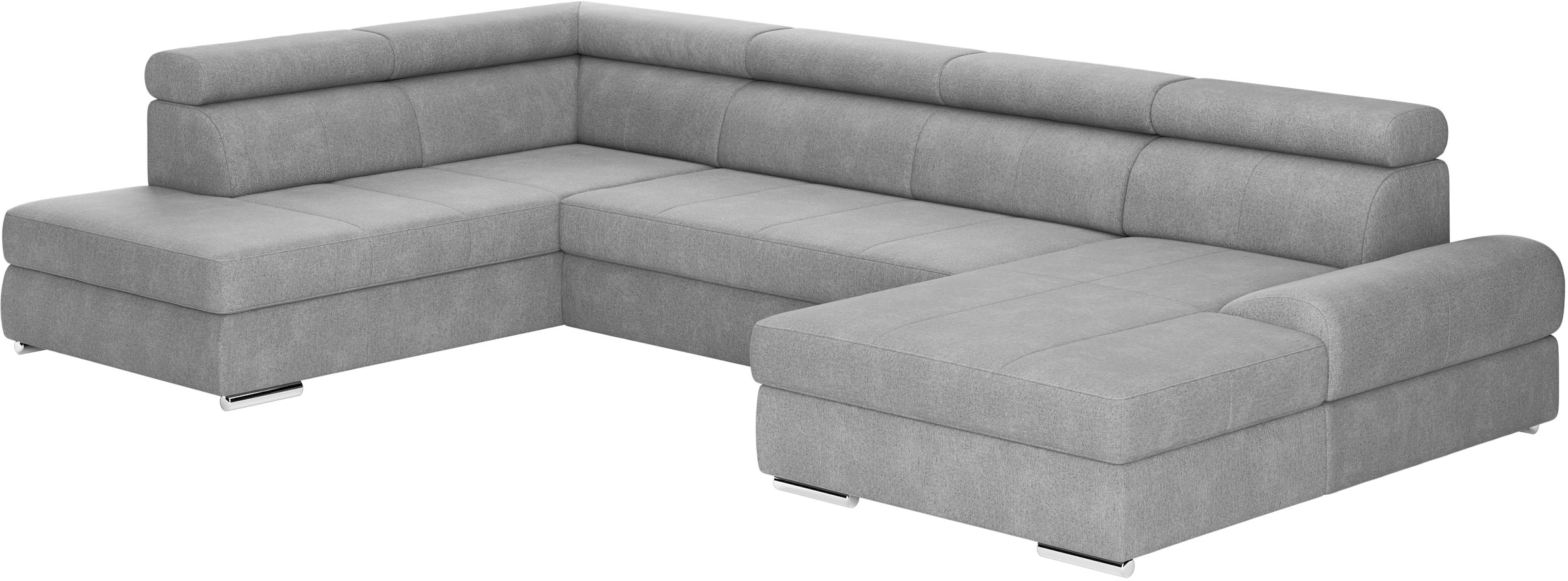 sit&more Paysage de salon »U-Form« mit verstellbaren Kopfteilen, wahlweise mit Bettfunktion