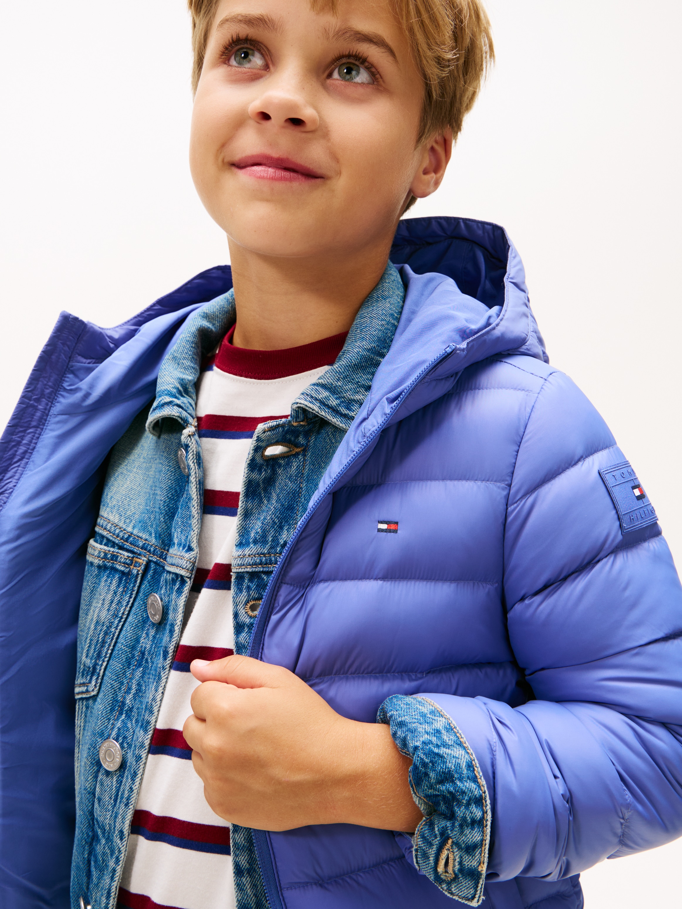Tommy Hilfiger Veste matelassée »U LIGHT DOWN HOODED JACKET« mit Kapuze Kinder bis 16 Jahre