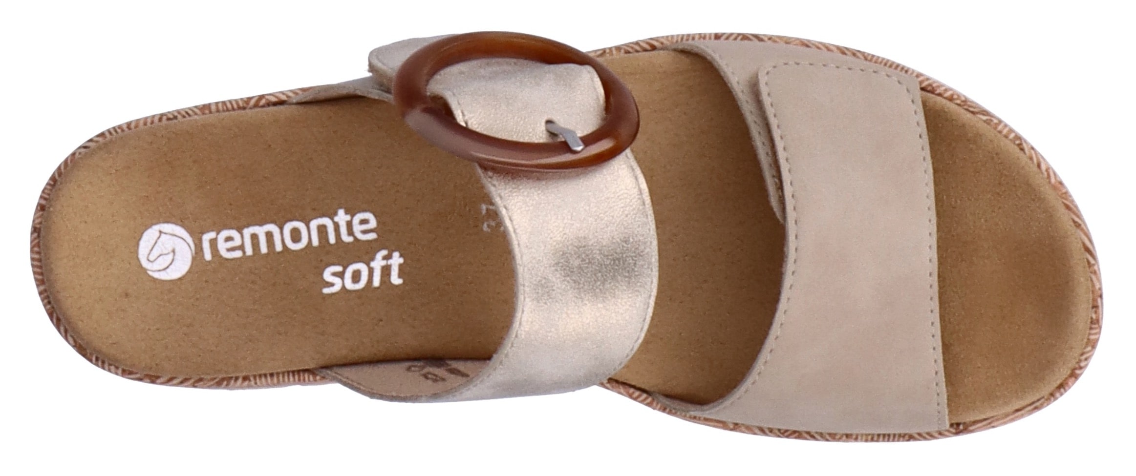 Remonte Pantolette  Keilabsatz, Sommerschuh, Schlupfschuh mit Wechselfussbett