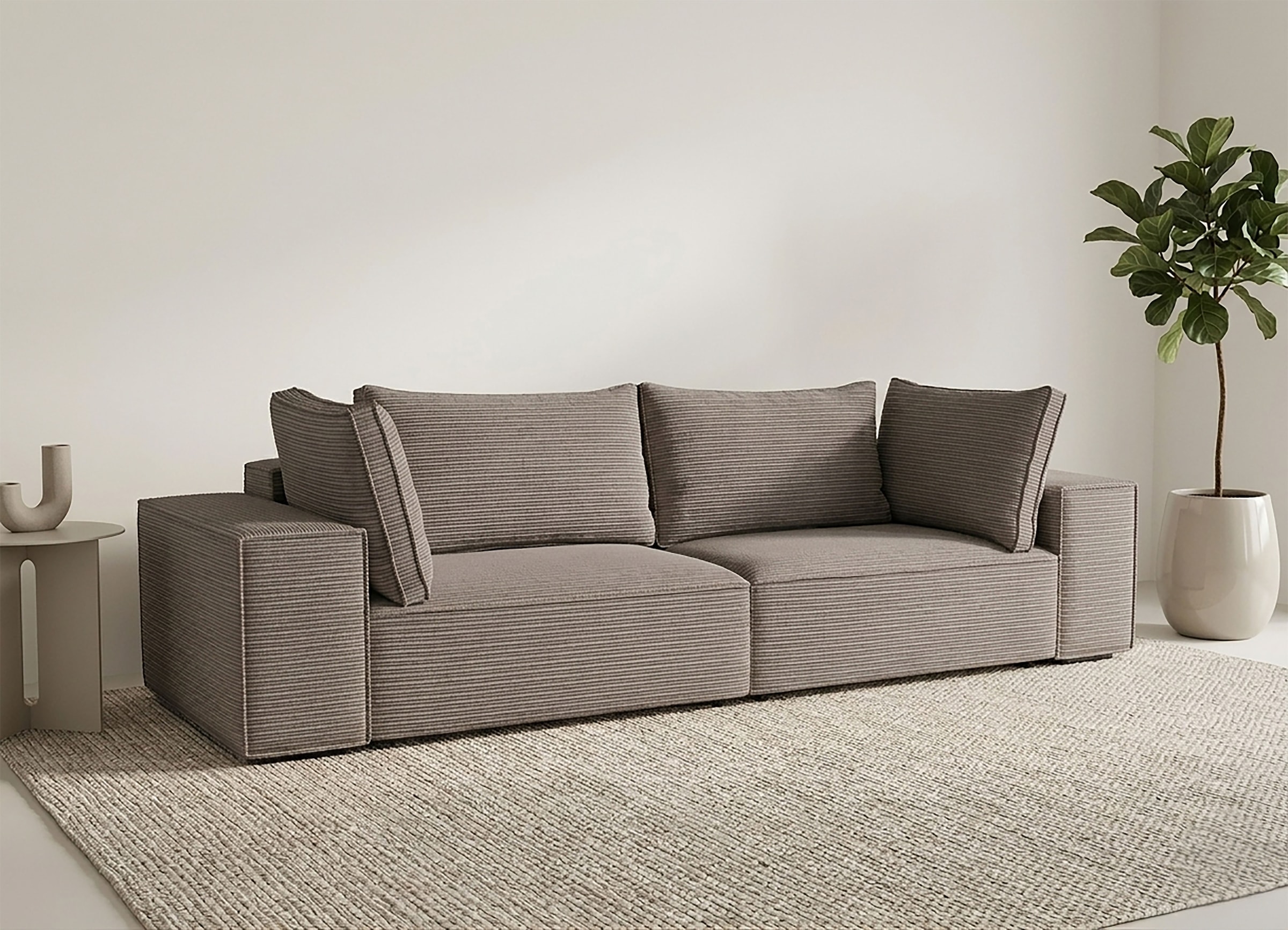 Trends by HG Canapé Big »Conor XXL« fonction couchage + coffre de lit