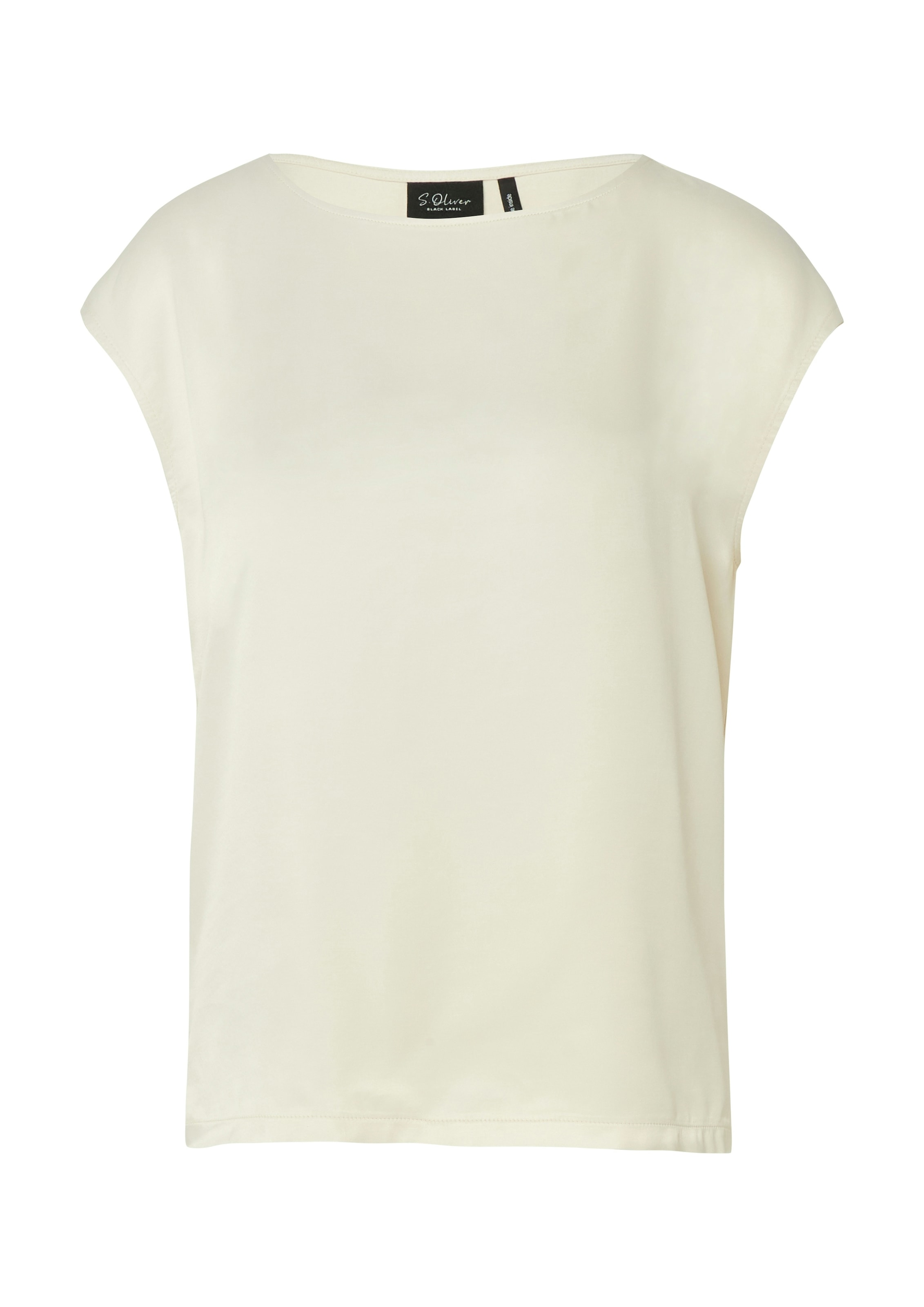 s.Oliver BLACK LABEL Shirt à col rond avec une part d'élasthanne