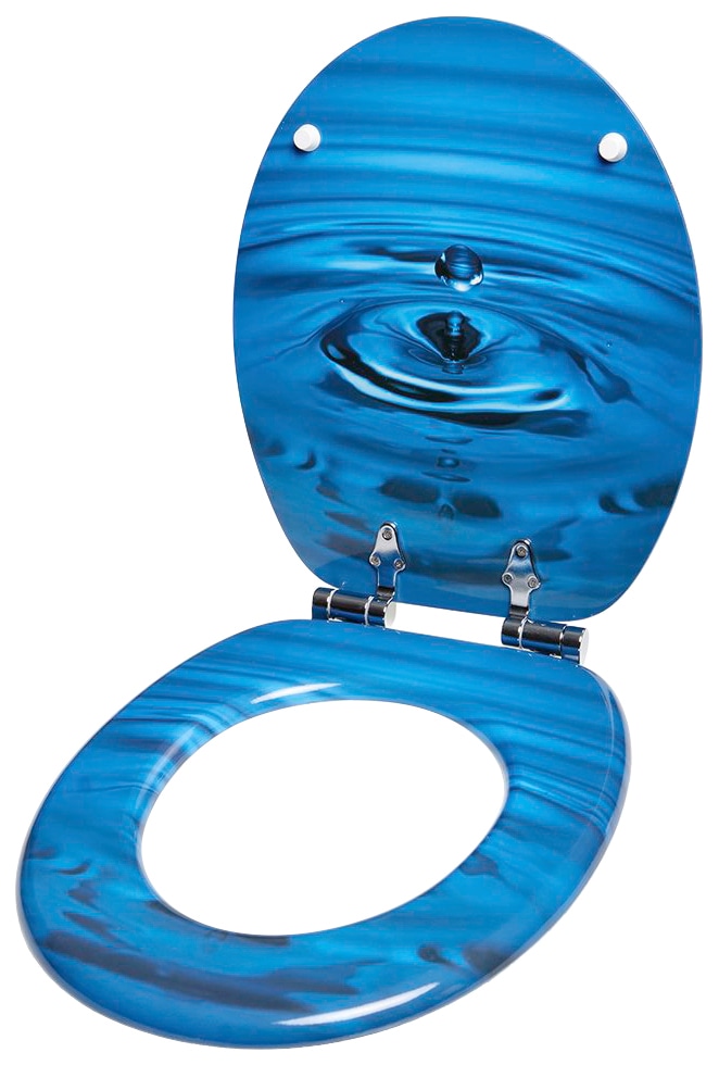 Sanilo Badaccessoire-Set »Wassertropfen« bestehend aus WC-Sitz, Badteppich und Waschbeckenstöpsel