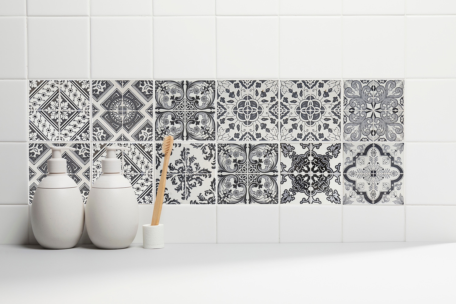 queence Fliesenaufkleber »Muster I« Stickerfliesen, selbstklebend, Sticker, 12er Set