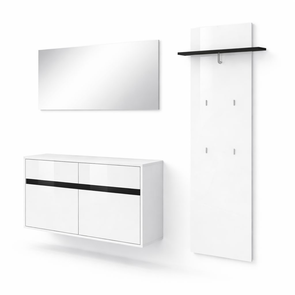 GOODproduct Garderoben-Set »Locco Flurmöbel, Dielenmöbel, Flurschrank, Flurgarderobe B: ca 150 cm« 3 Stk. tlg.