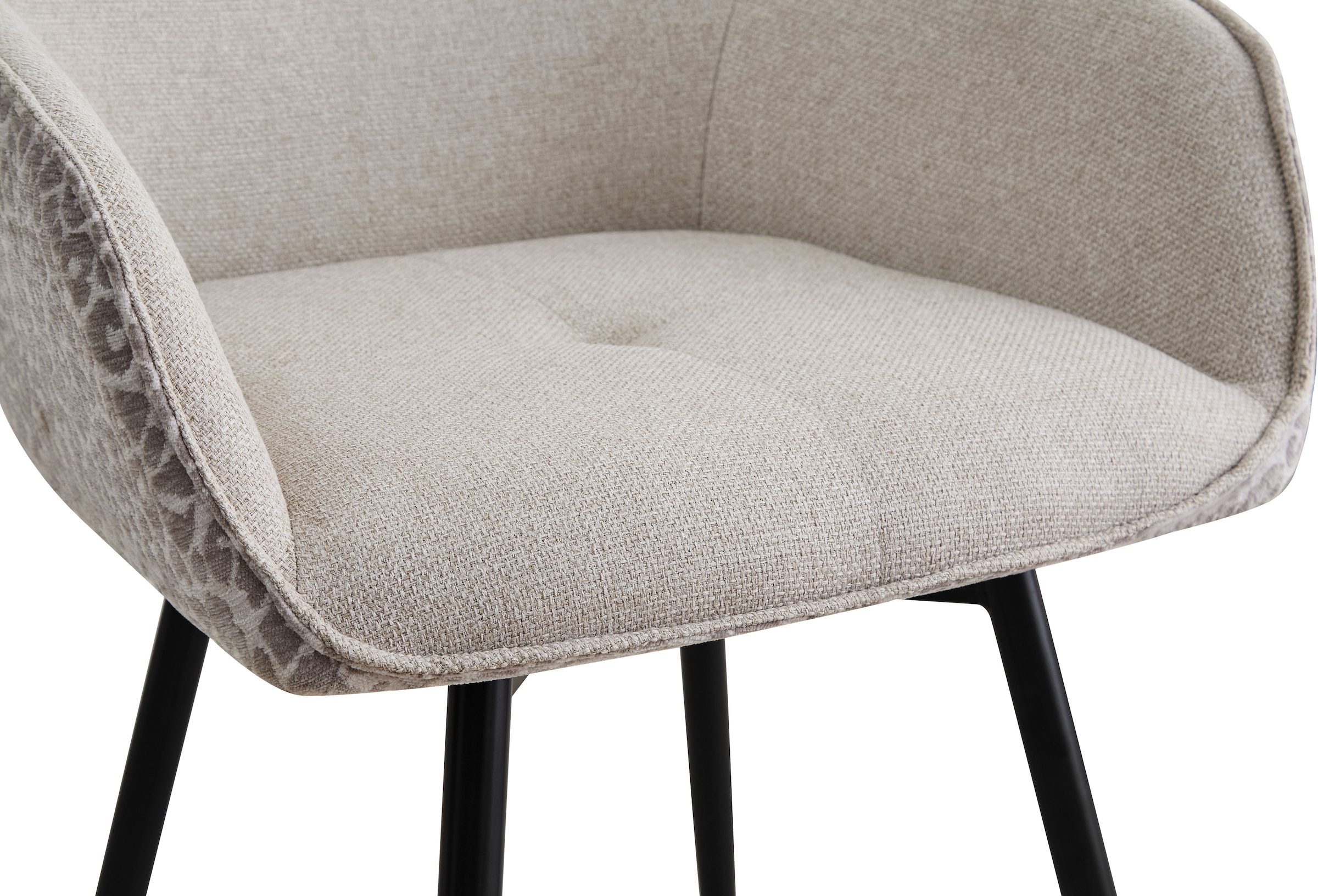 GOODproduct Esszimmerstuhl »Lincoln« (Set) 2 Stk.moderner Stuhl mit Leopardenlook, Webstoff und 360°-Drehfunktion