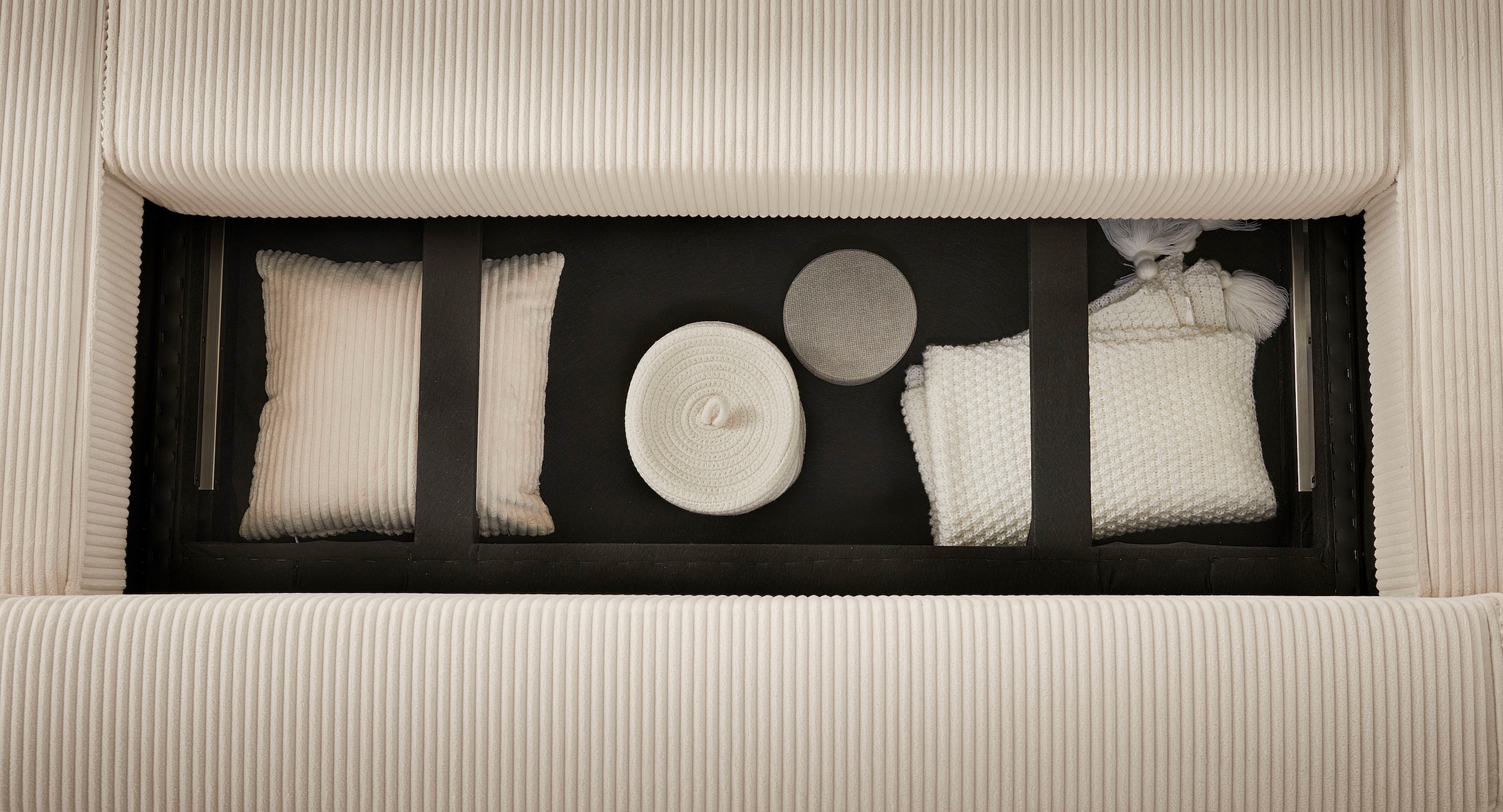 GOODproduct Paysage de salon »CASSI L-Form, 311cm - OTTO. Verlässliche Qualität.« Schlaffunktion (133/200), Boxspring, Bettkasten, Cord, Unser Tiefpreis