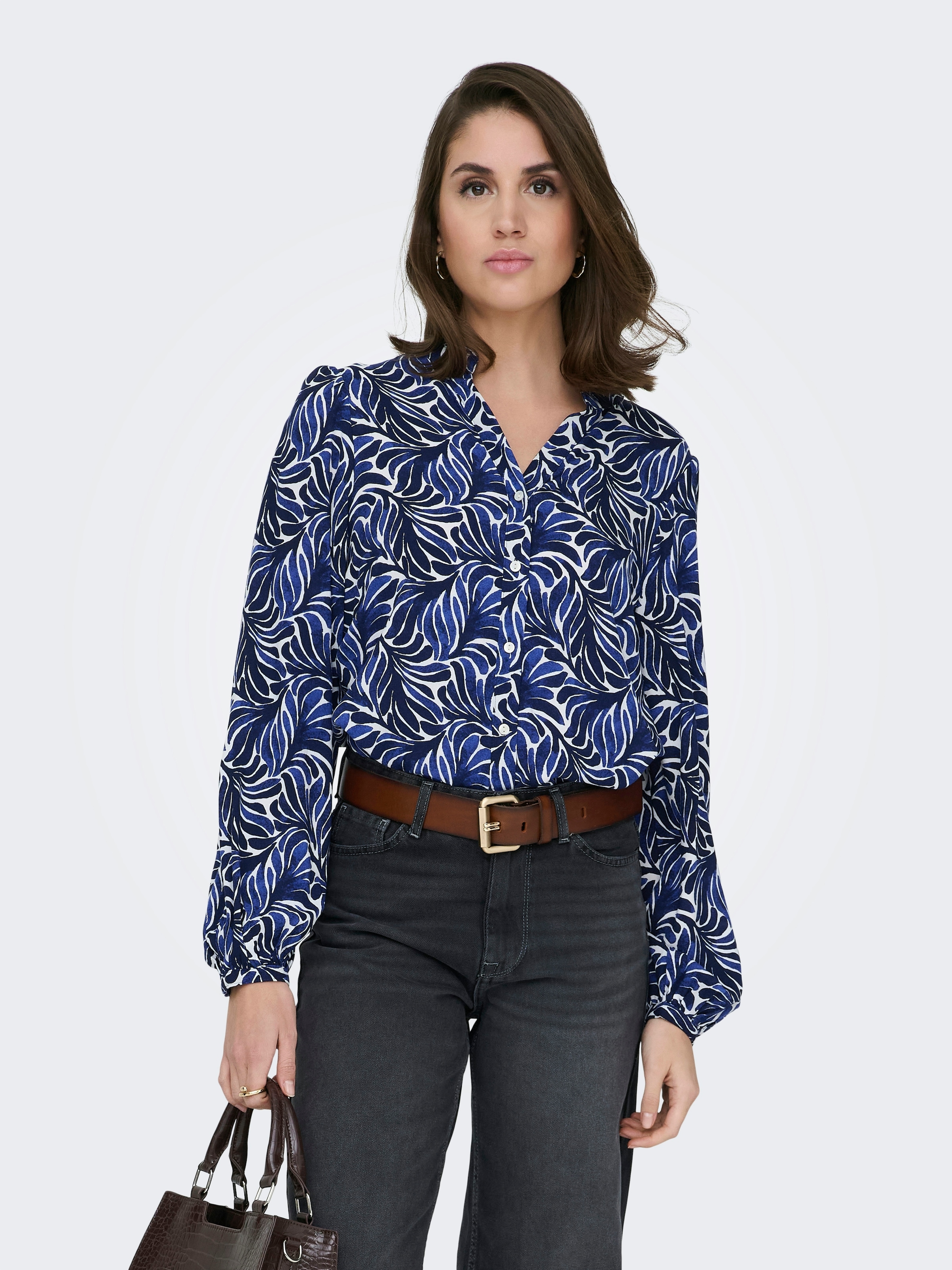 ONLY Blouse à manches longues »ONLRAYA L/S SHIRT WVN« viscose, coupe regular