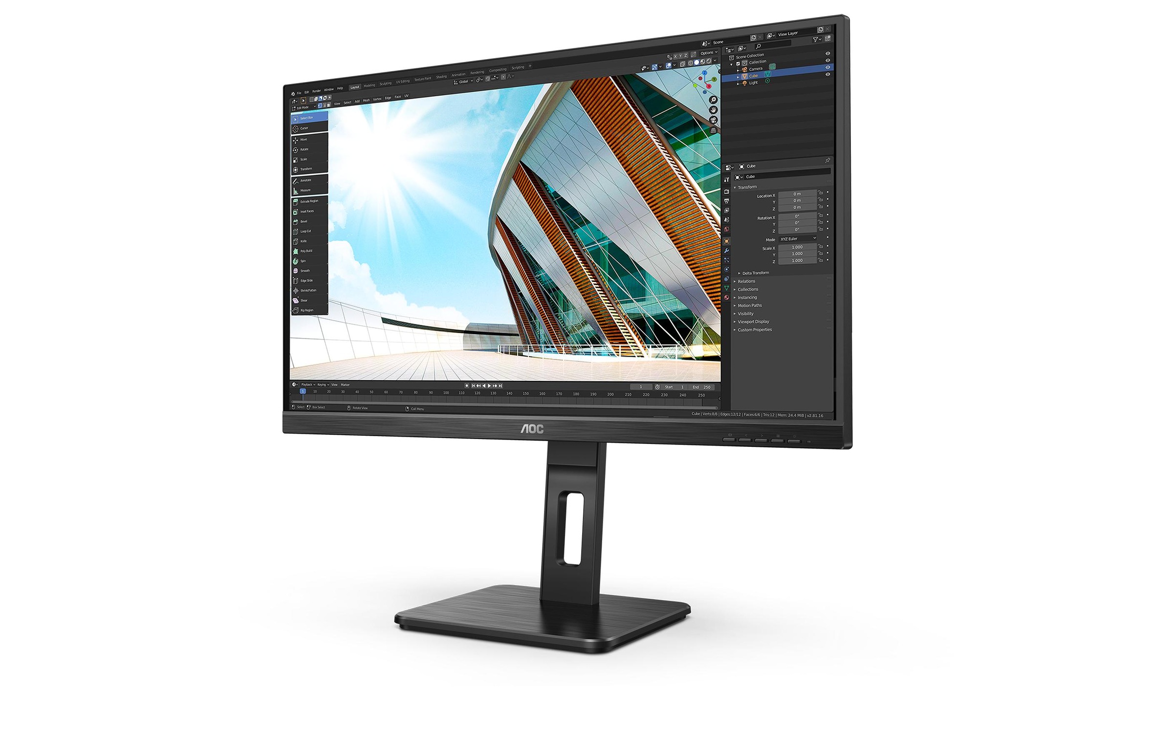AOC Ergo Monitor »27P2Q« 68,31 cm/27 ″  1920 x 1080 px Full HD 4 Reaktionszeit 75 Hz
