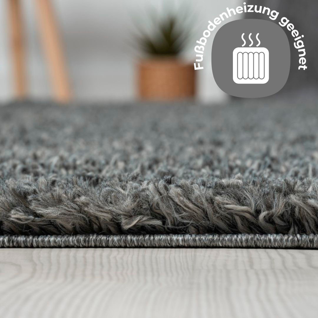 GOODproduct Teppich »Banji« rechteckig 37 mm Höhe Uni Farben, weich und flauschig, auch als Läufer & in rund erhältlich