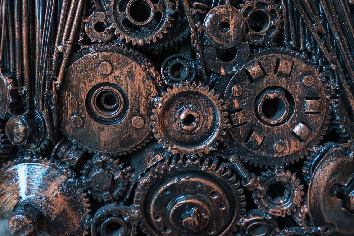 Papermoon Fototapete »zahnräder«