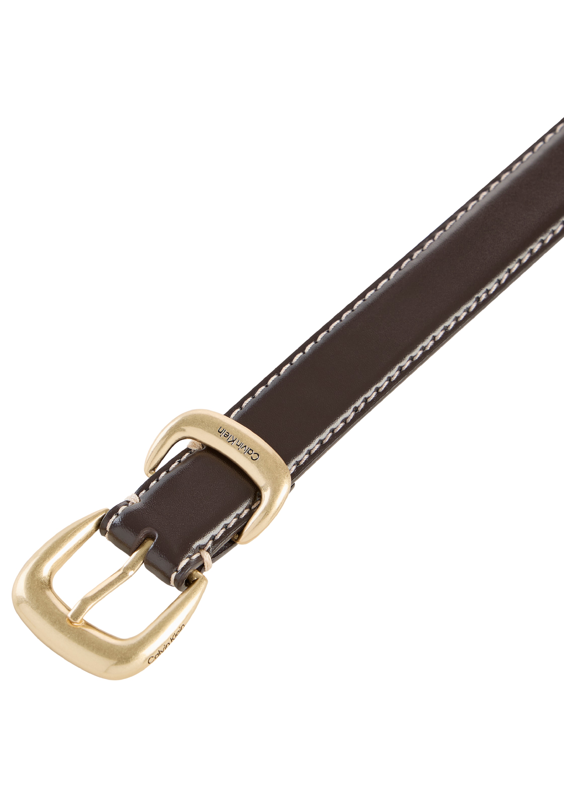 Calvin Klein Ceinture en cuir »2PIECE LOGO 25MM« boucle métallique, réglable en taille