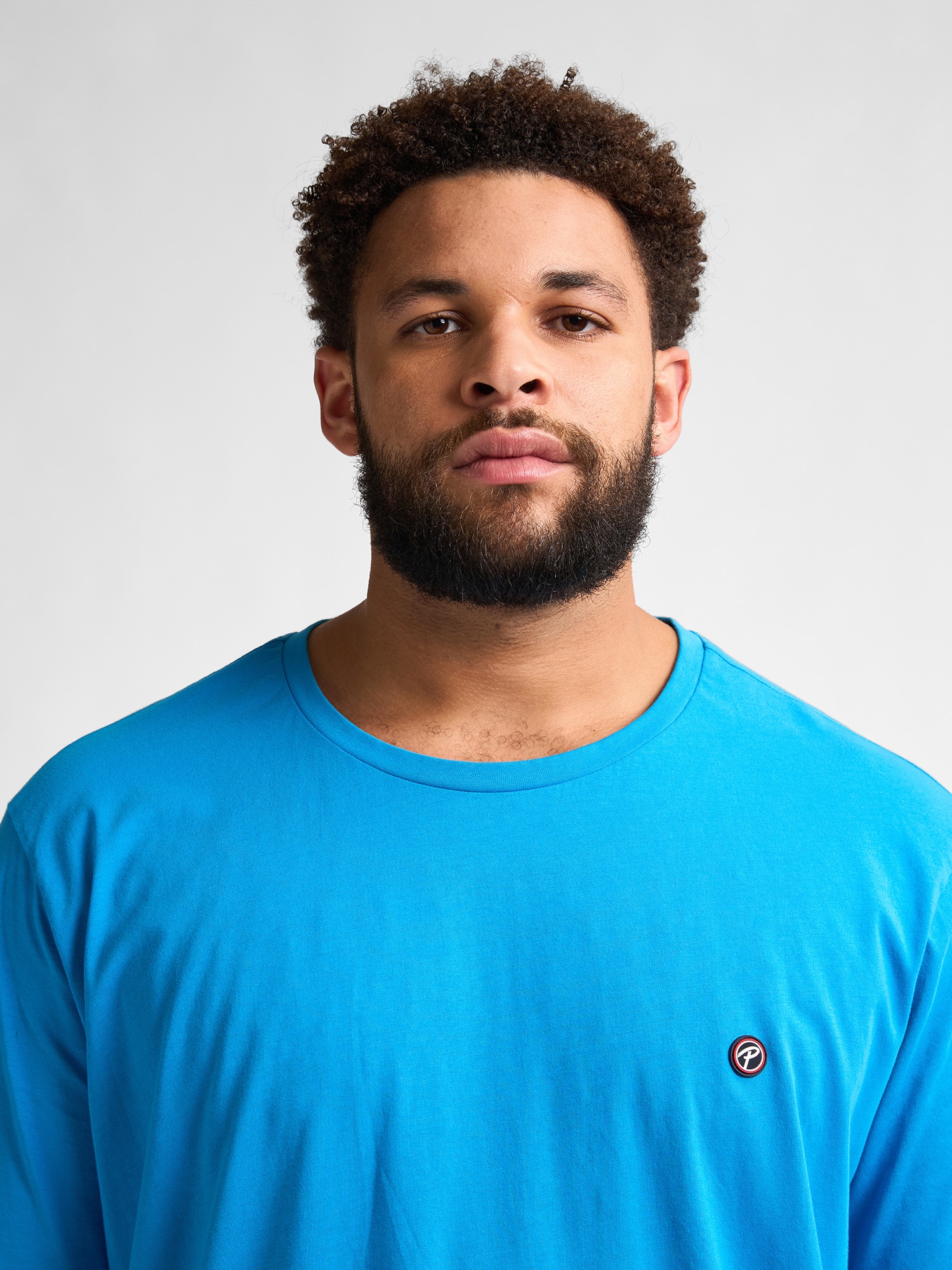 Petrol Industries Shirt à col rond mit Logo Stickerei