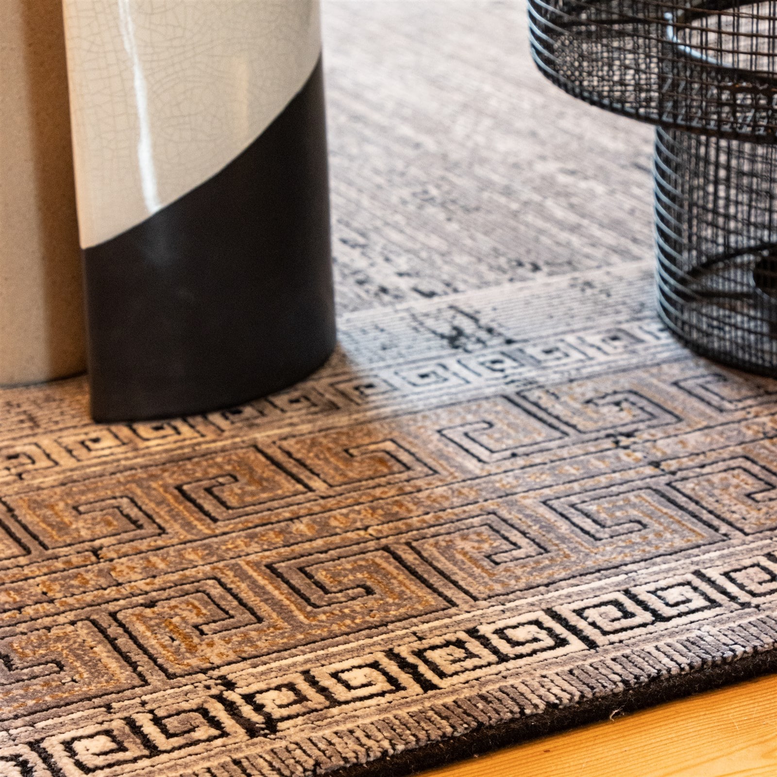 Kayoom Teppich »Elles 215« rechteckig 9 mm Höhe Kurzflor, Vintage, Modernes Muster, Viskose, Fussbodenheizungsgeeignet