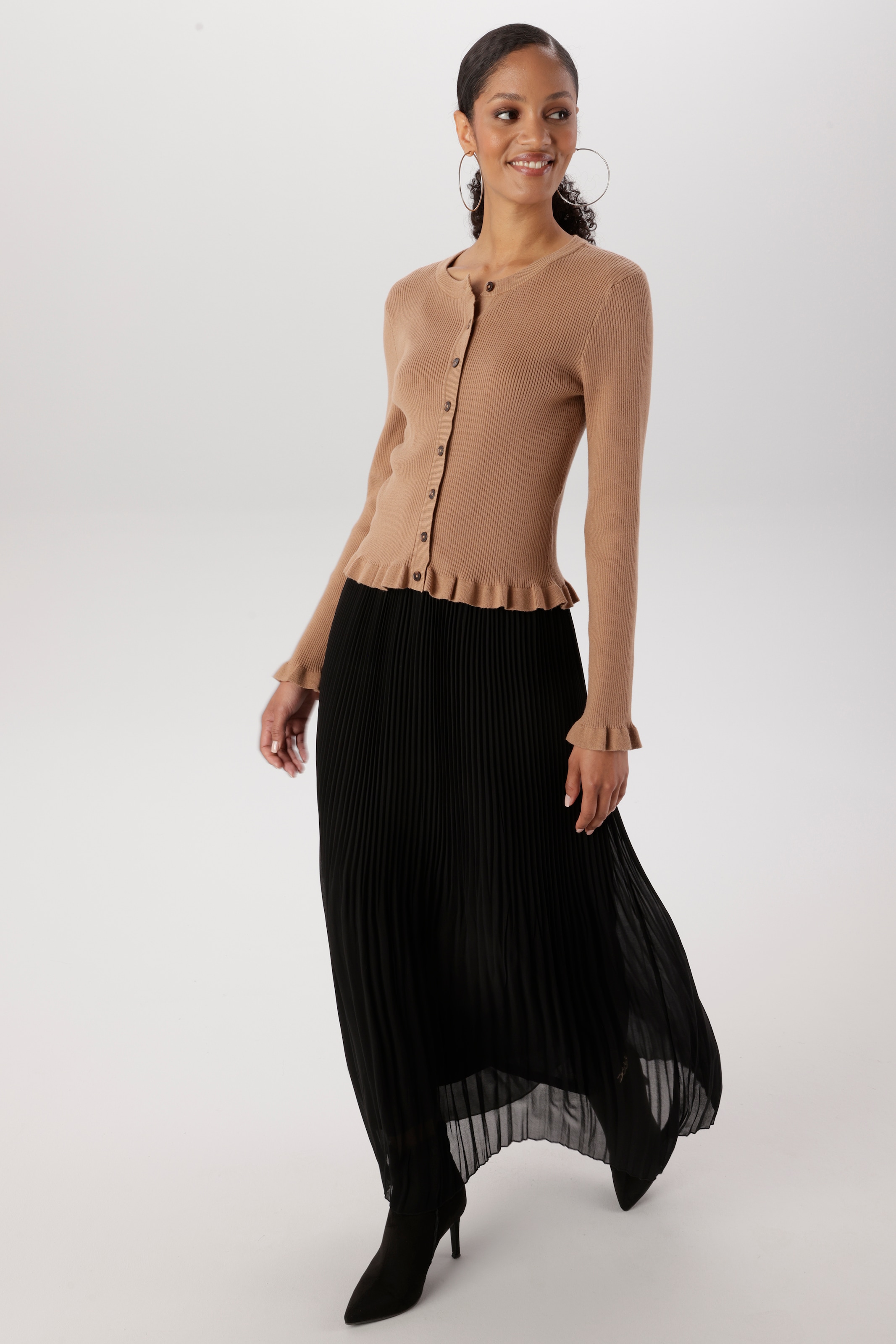 Aniston SELECTED Jupe plissée chiffon plissé, légèrement transparent, doublé - NOUVELLE COLLECTION