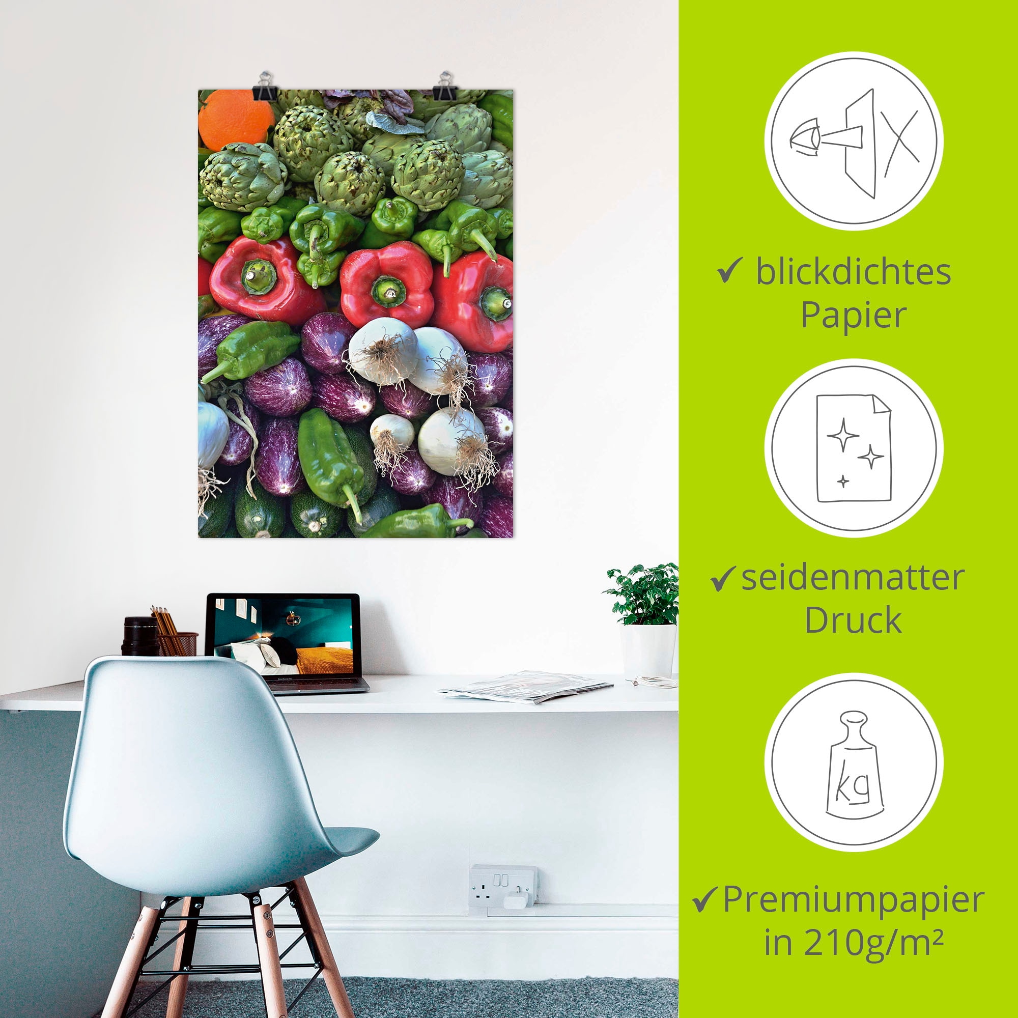 Artland Poster »Gemischtes Gemüse vom Markt« Lebensmittel 1 Stk. tlg. ohne Rahmen