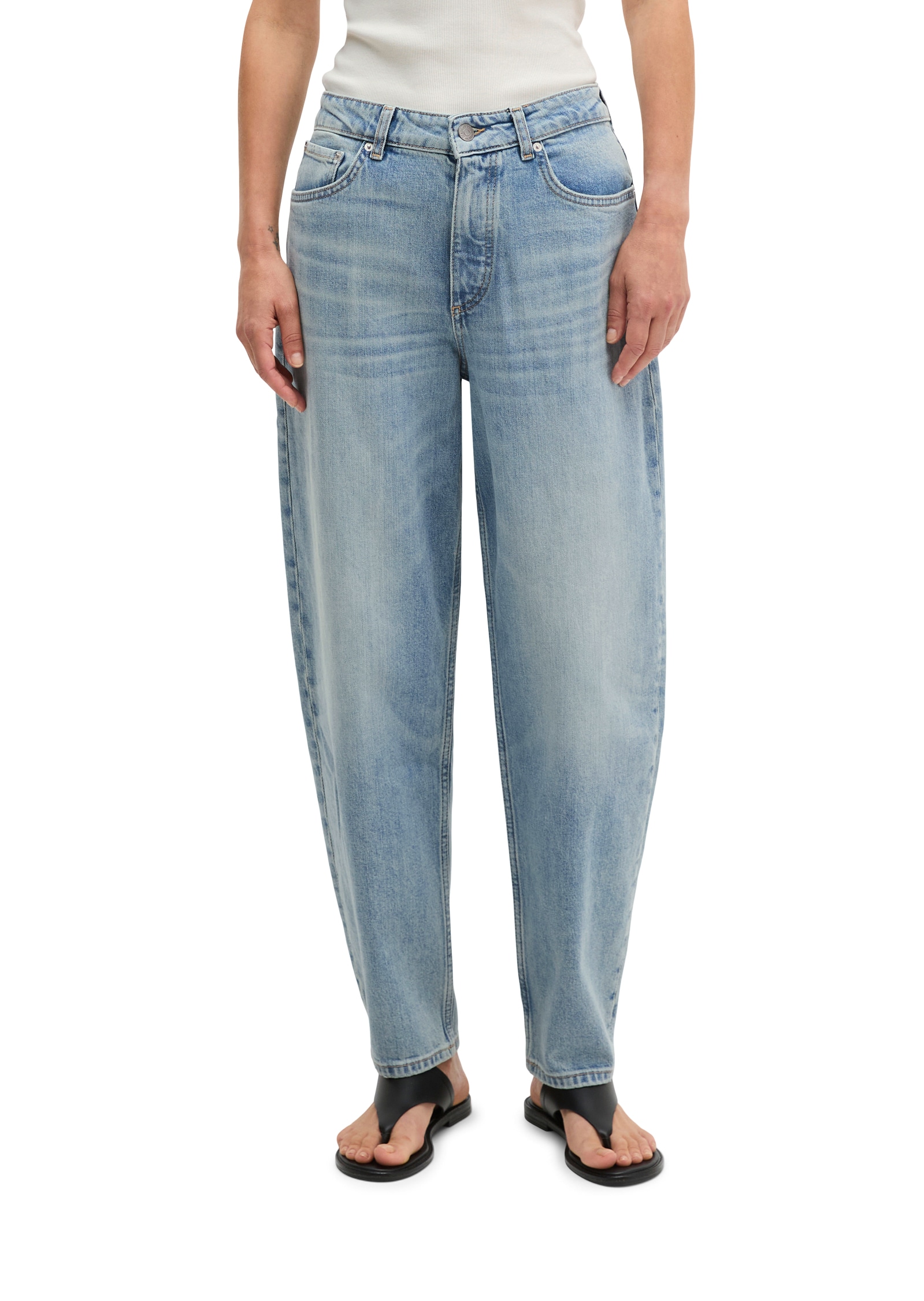 Marc O'Polo High-waist-Jeans barrel cropped mit CIRCULOSE