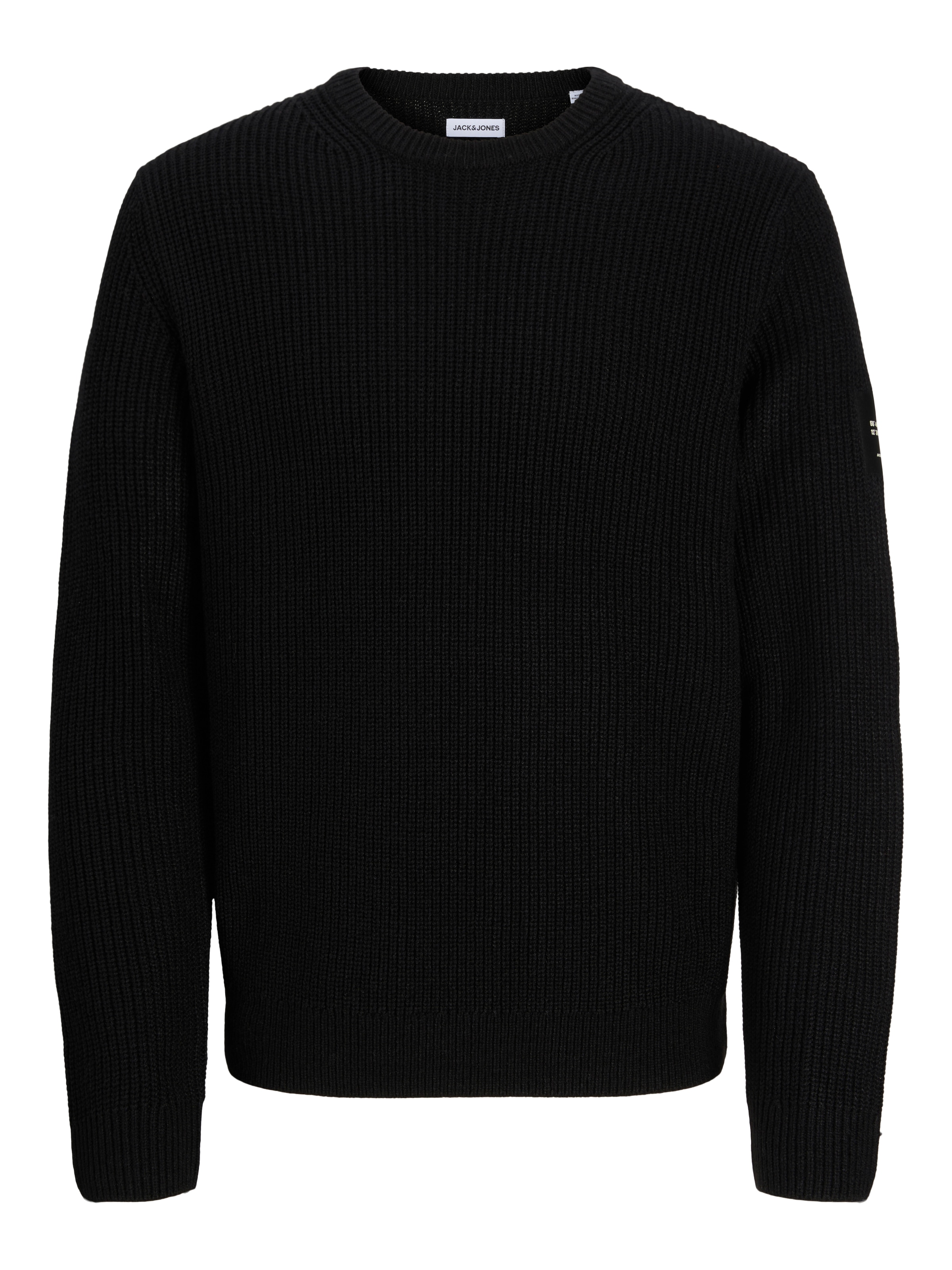 Jack & Jones Rundhalspullover »JJCLEVELAND KNIT CREW NECK« Materialmix, normal geschnitten