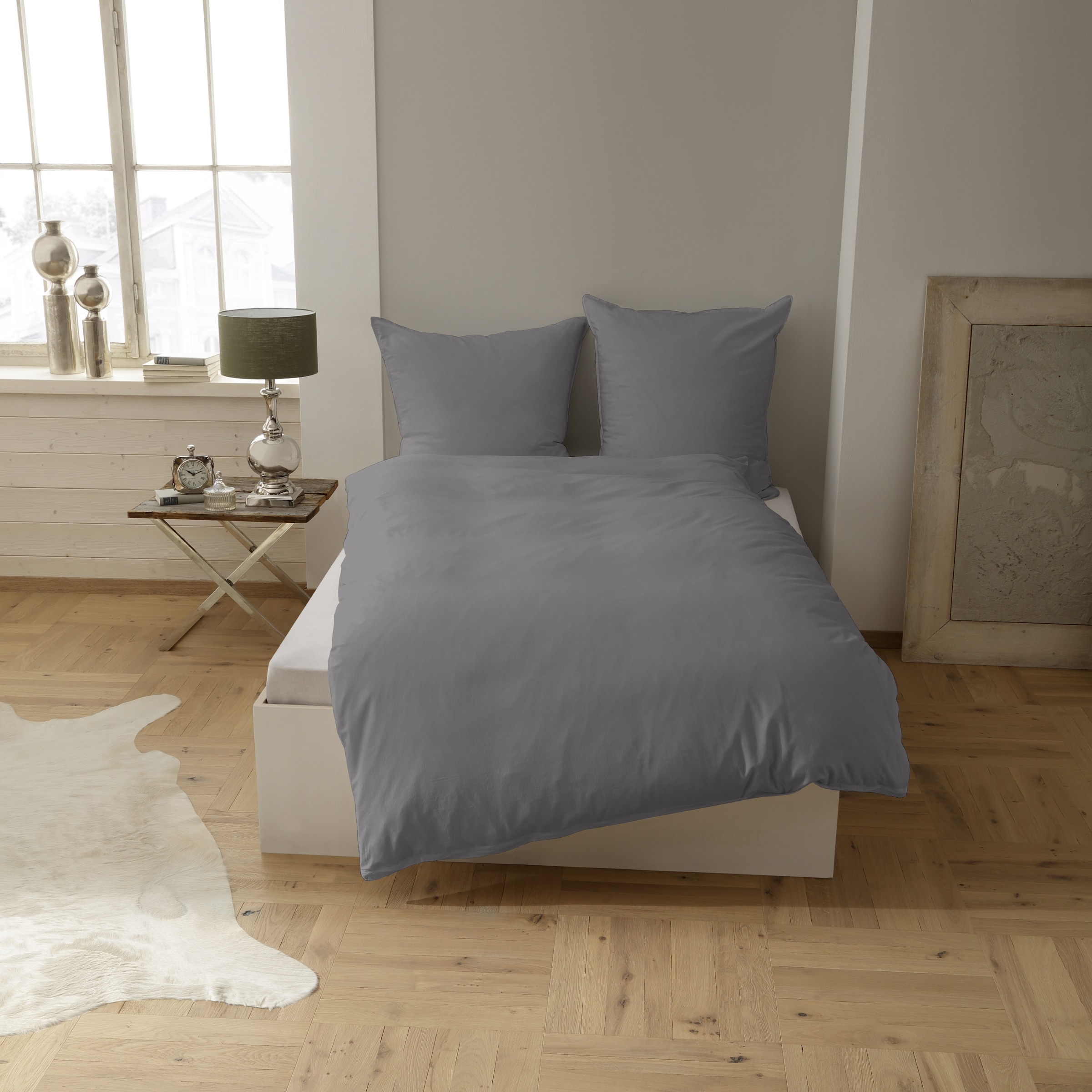 CASATEX Linge de lit »Uni« 2 cuis Uni Design, Reissverschluss, tolle Farben