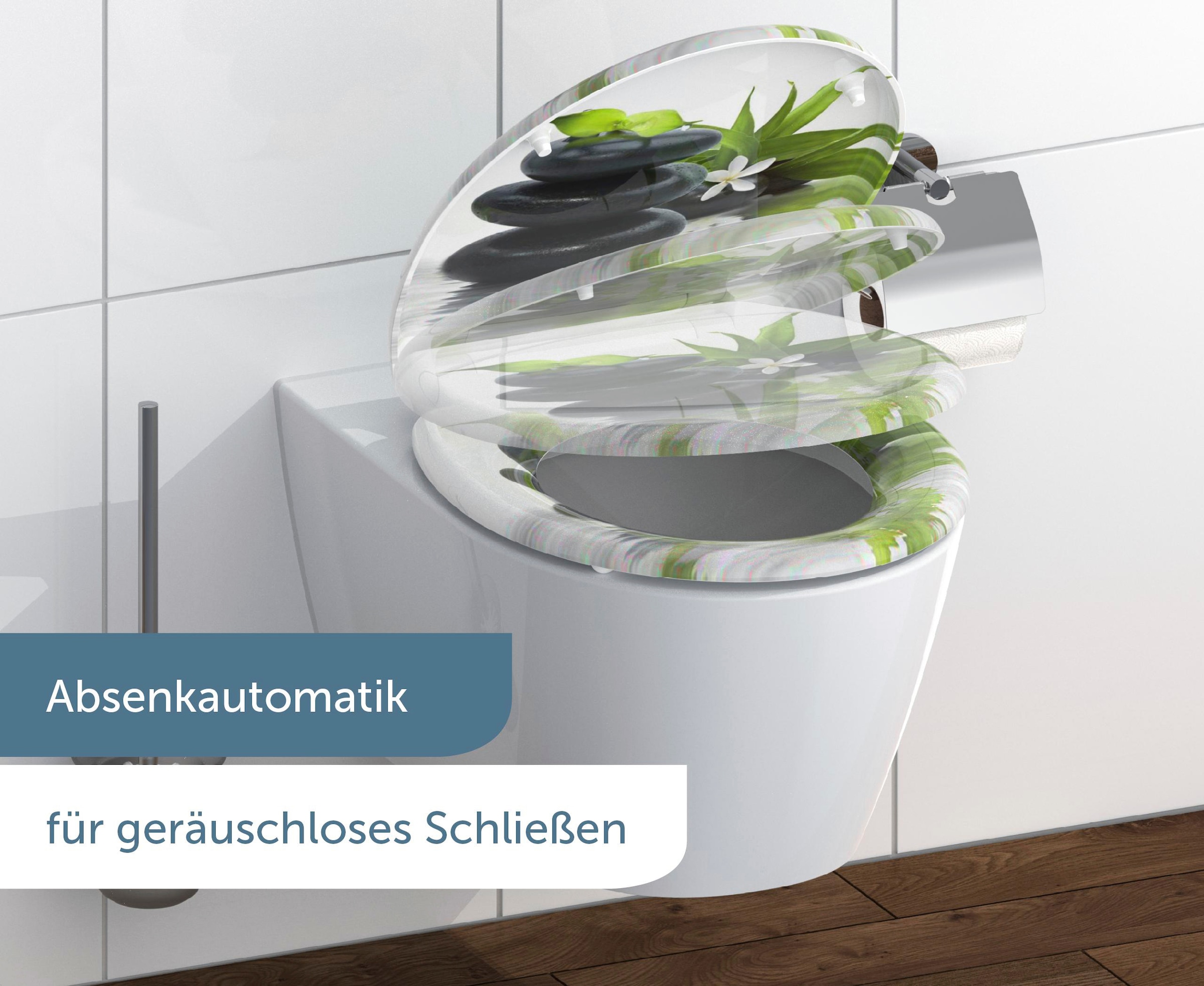 Schütte WC-Sitz »Jasmin« Duroplast, Absenkautomatik, Schnellverschluss, Motivdruck