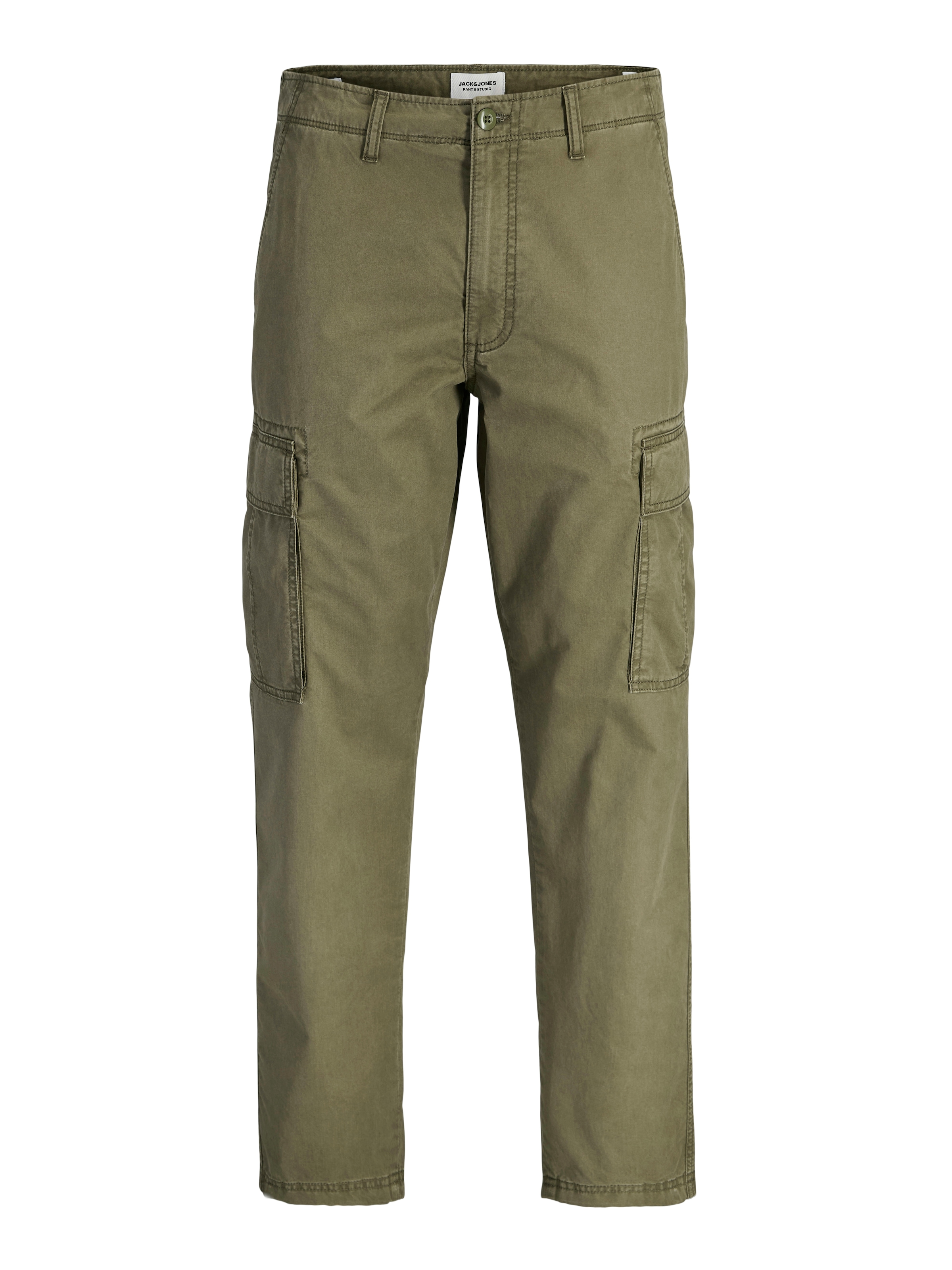 Jack & Jones Pantalon cargo »JPSTKANE FRANK CARGO NOOS«  mélange de coton, coupe ample