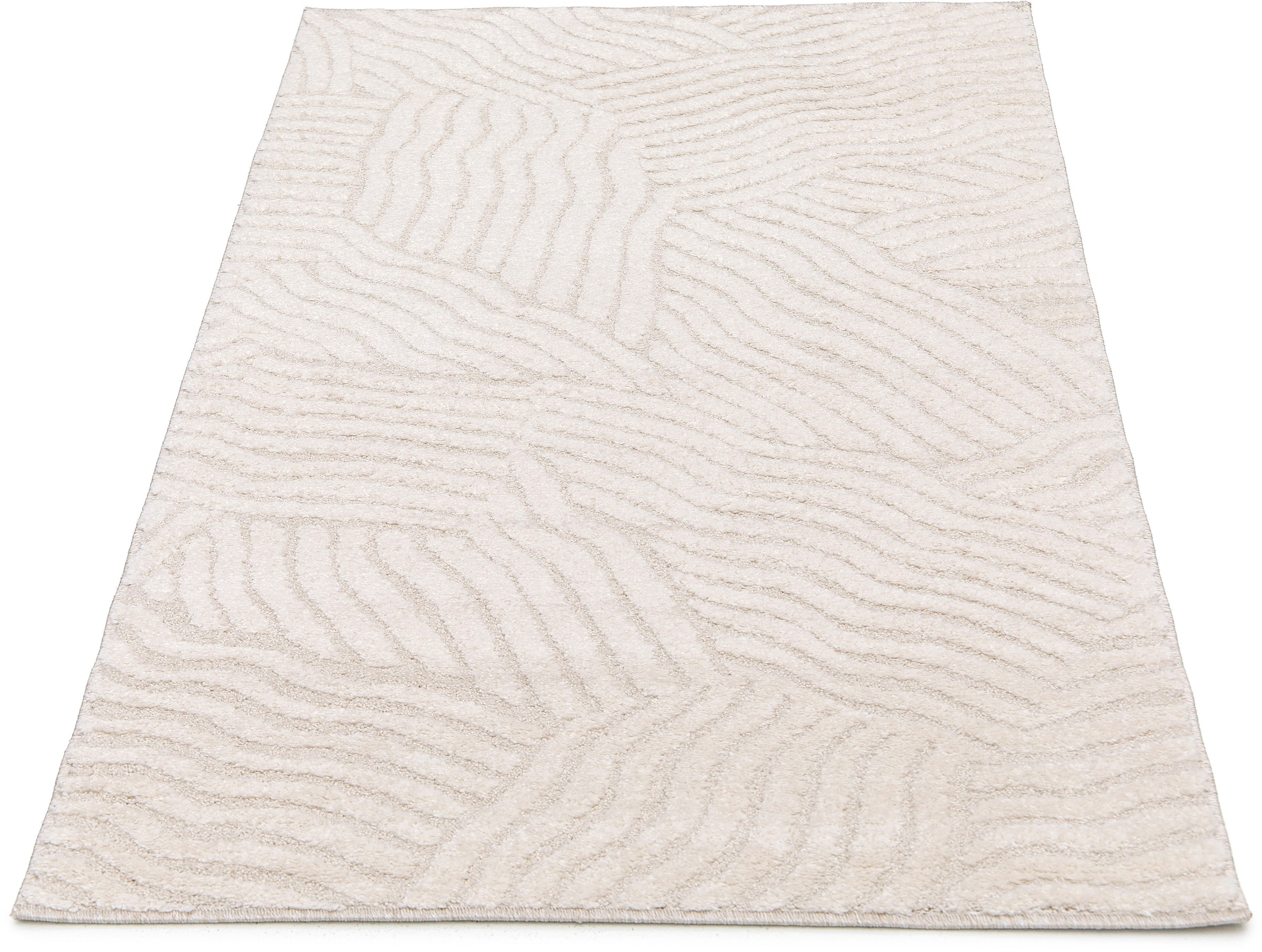 GOODproduct Tapis »Segovia, Supersoft, 3D- Design, weiche Haptik, modernes Design« Rectangulaire 9 mm Höhe Hoch-Tief-Struktur, Wohnzimmer, Esszimmer, Schlafzimmer