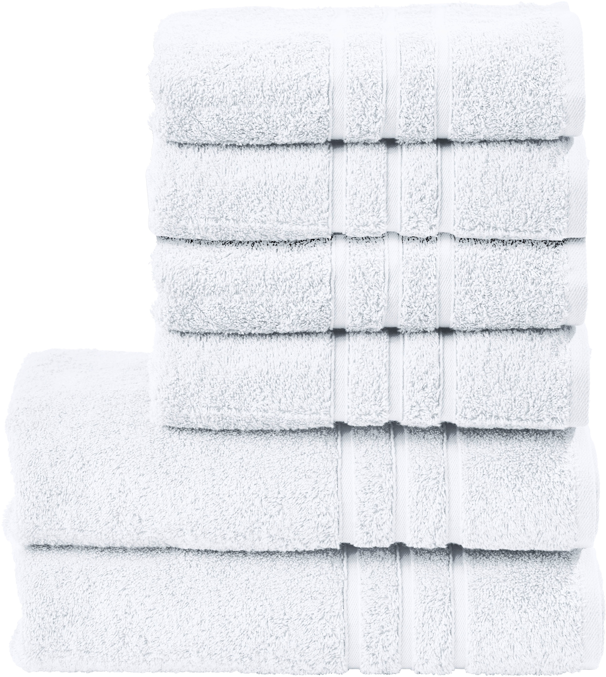 done.® Handtuch Set »Daily Uni« Set 6 tlg. Walkfrottier saugfähiges Walkfrottier, in verschiedenen Set Varianten erhältlich