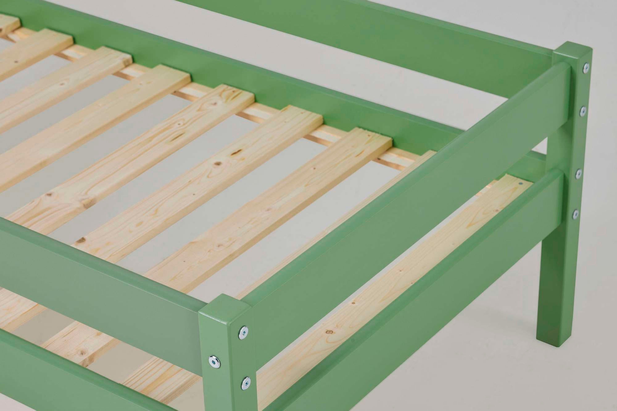 Home affaire Jugendbett »ECO One« Kinderbett mit Rausfallschutz und Leiter, 3 Farben/Matratze wählbar