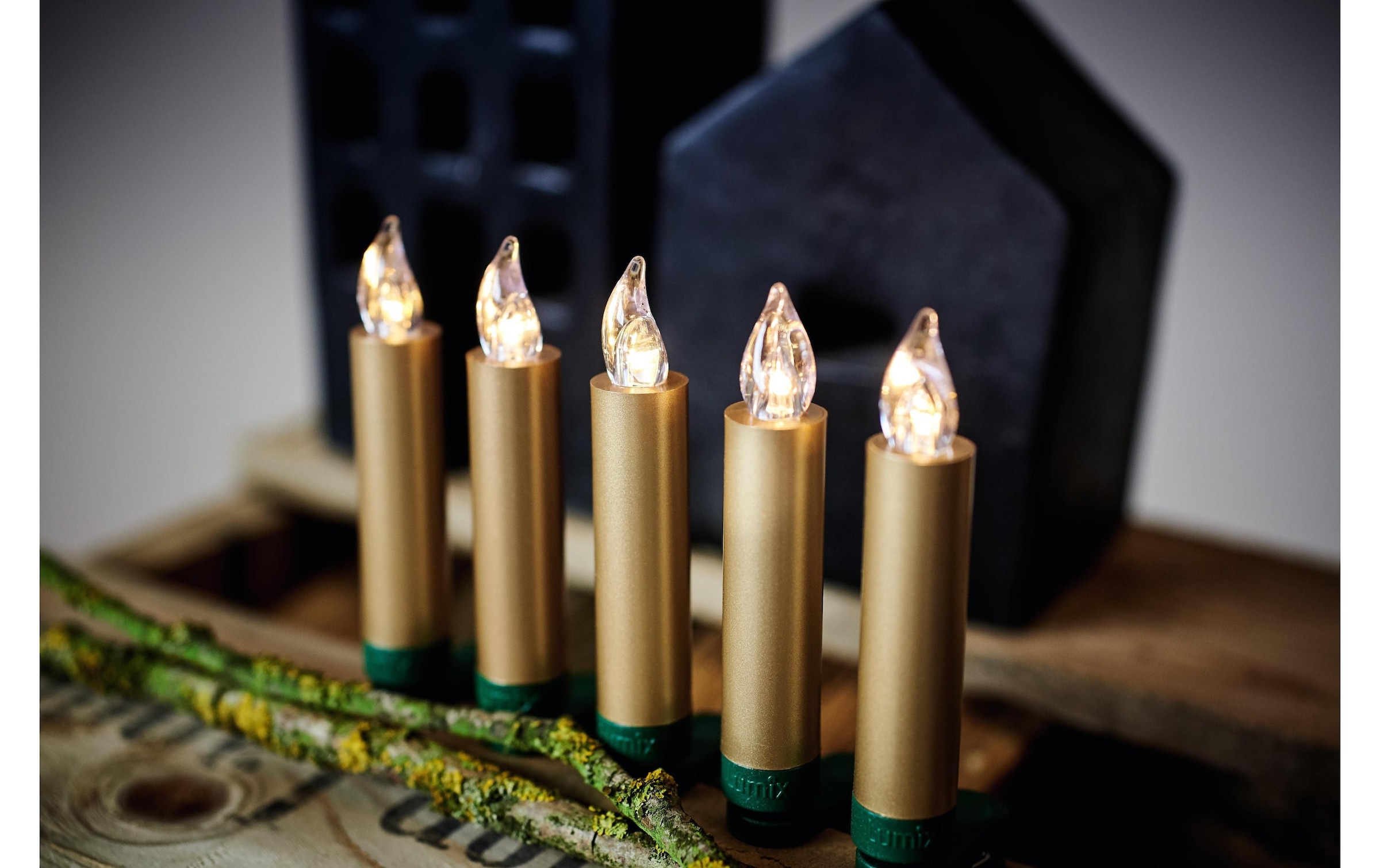 lumix LED-Christbaumkerzen »Lumix LED SuperLight Mini 12er-Starter Set« 12 Stk.-flammig