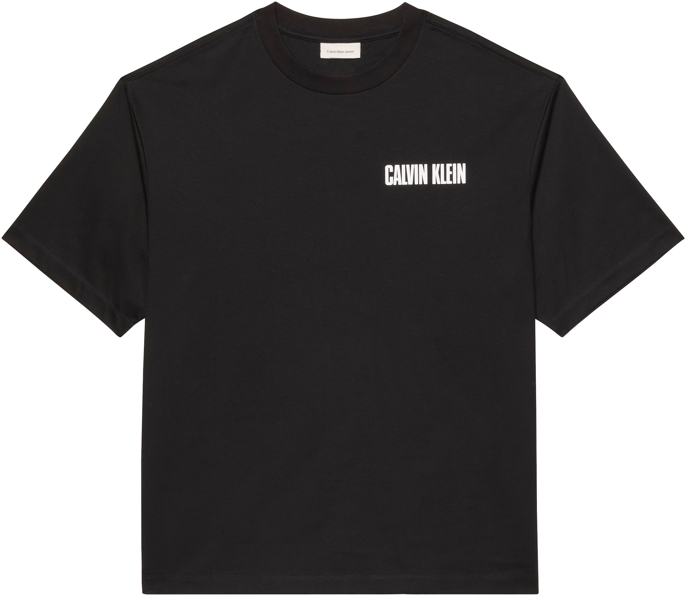 Calvin Klein Jeans T-Shirt »VERT LOGO GRAPHIC CREW« Regular fit mit Markenprint