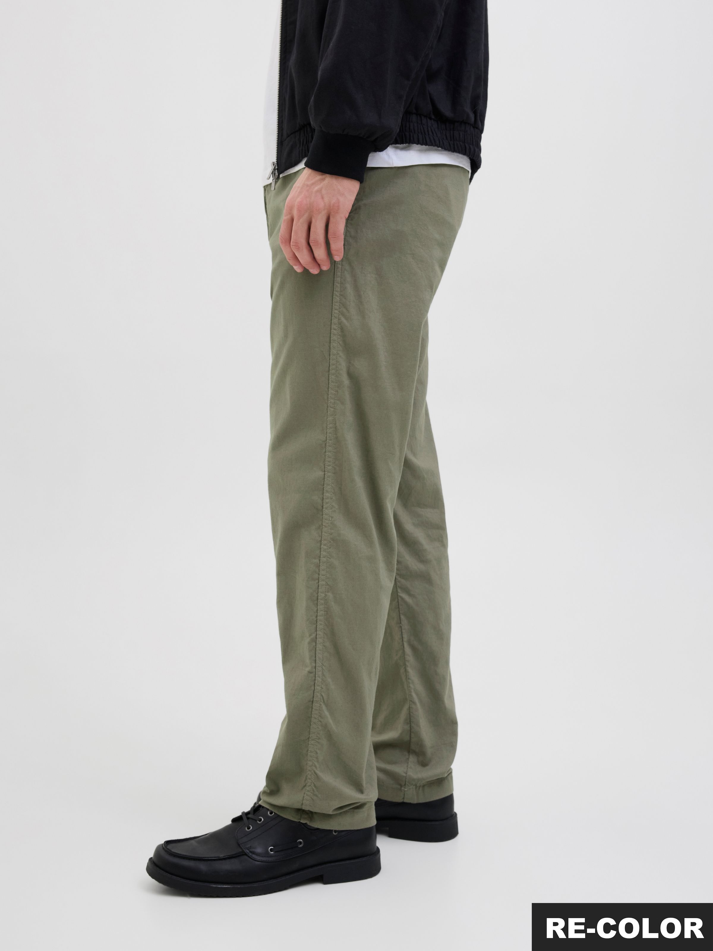 Jack & Jones Pantalon en tissu »JPSTKANE HYBRID BONDI JOGGER SN«  Baumwolle mit Leinen, locker geschnitten