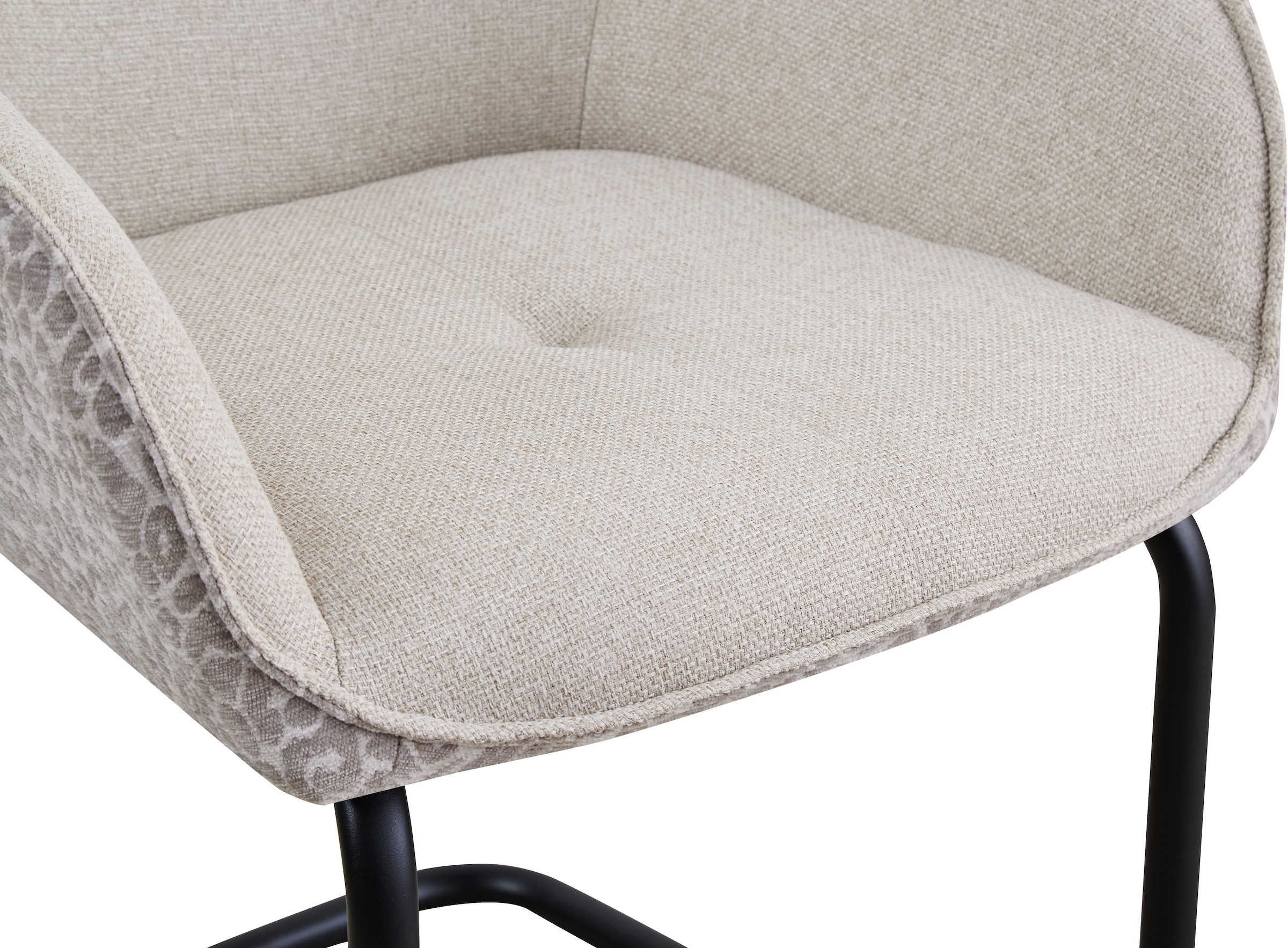 GOODproduct Chaise cantilever »Albany, 2er-Set« (Ensemble) 2 cuismoderner Freischwinger mit Leopardenlook und hochwertigem Webstoff