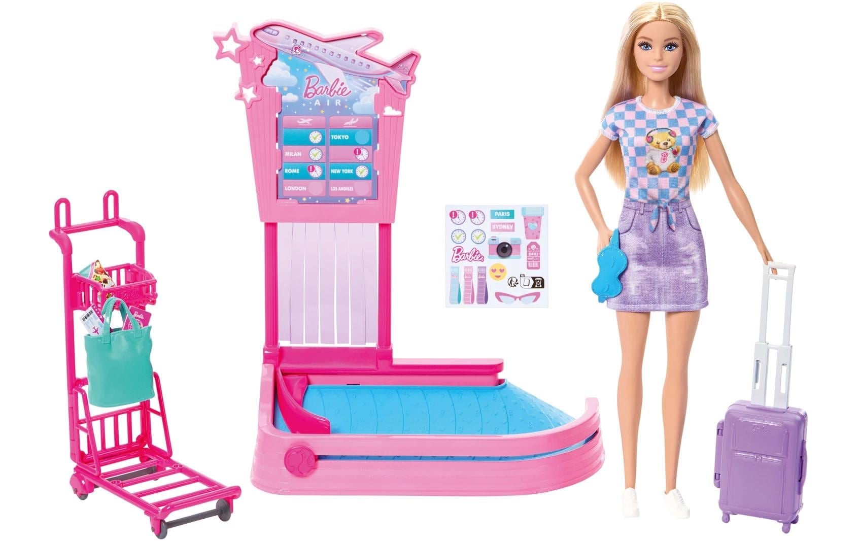 Barbie Poupée à habiller »Barbie Kofferband Spielset mit Puppe Malibu«