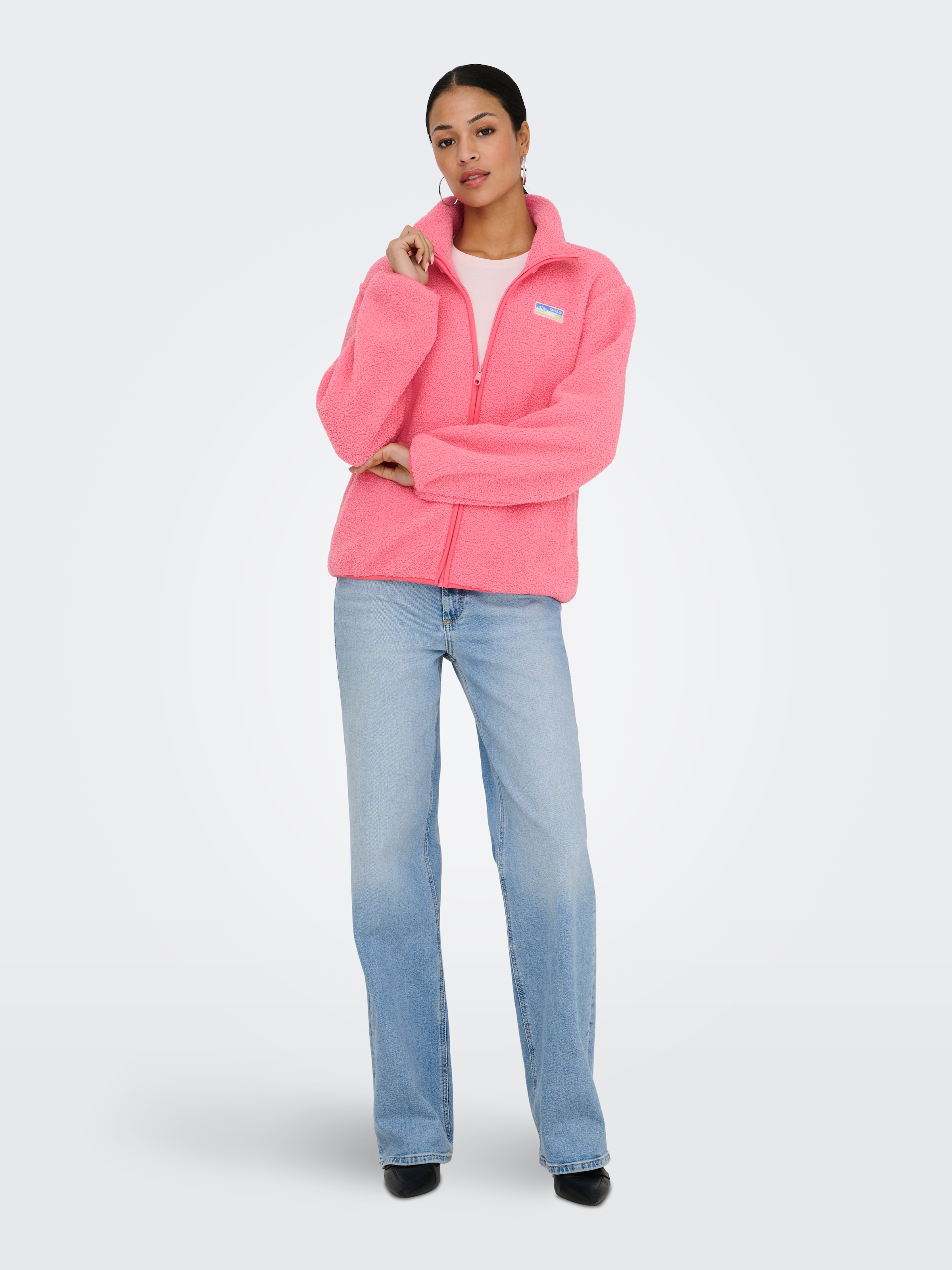 ONLY Veste en peluche »ONLEVA LIFE TEDDY JACKET CC OTW« sans capuche fibre synthétique,