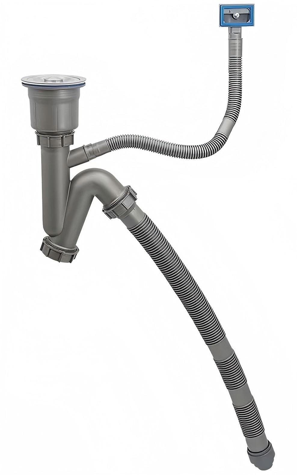 welltime Évier en acier inoxydable »Stan« Inclus garniture de vidange et trop-plein, 