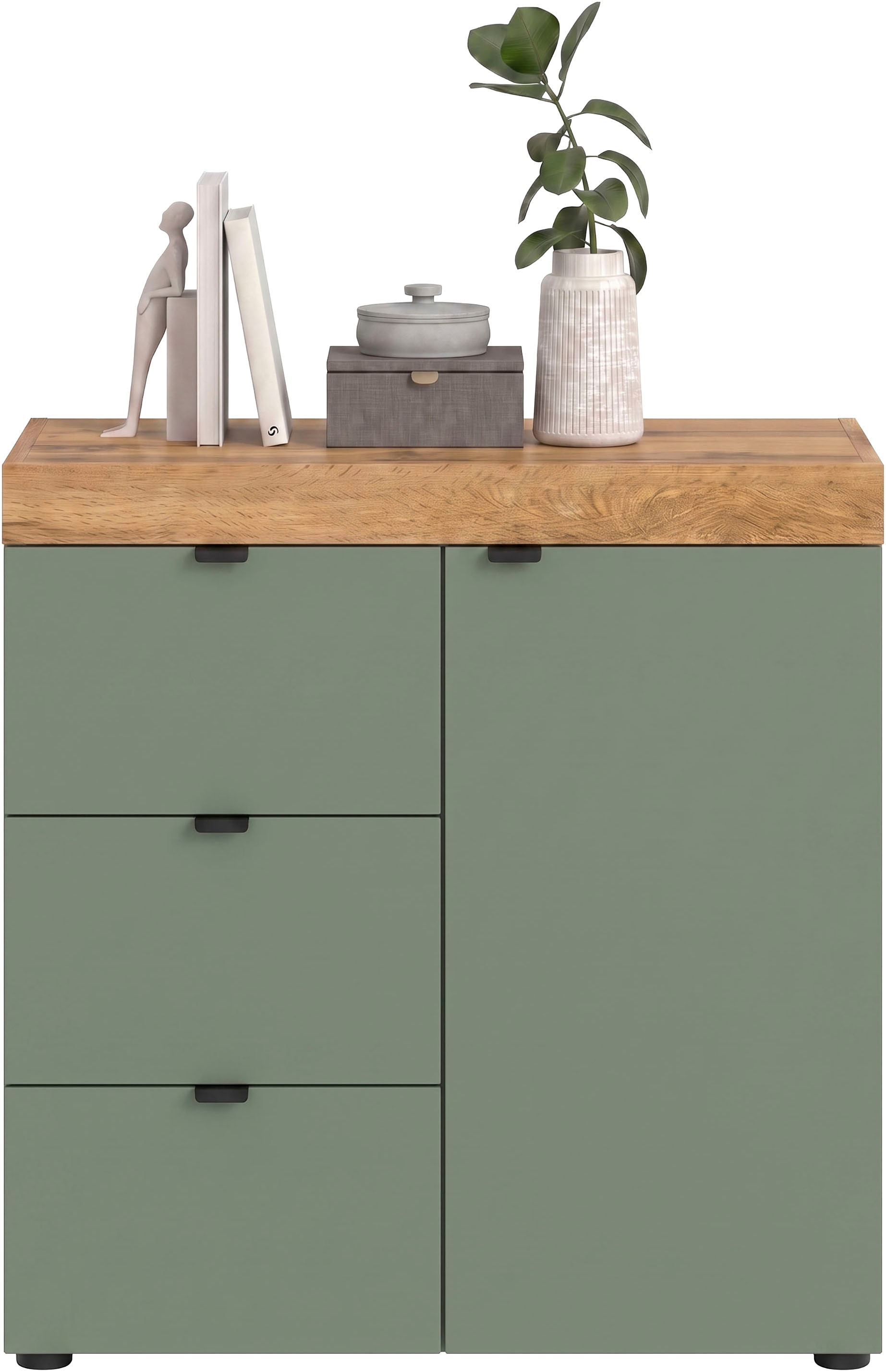 GOODproduct Commode »MAMBO II, Breite 77 cm, 1 Tür, 1 Einlegeboden, 3 Schubkästen« 1 cuis tlg. Commode, buffet, salon, chambre à coucher