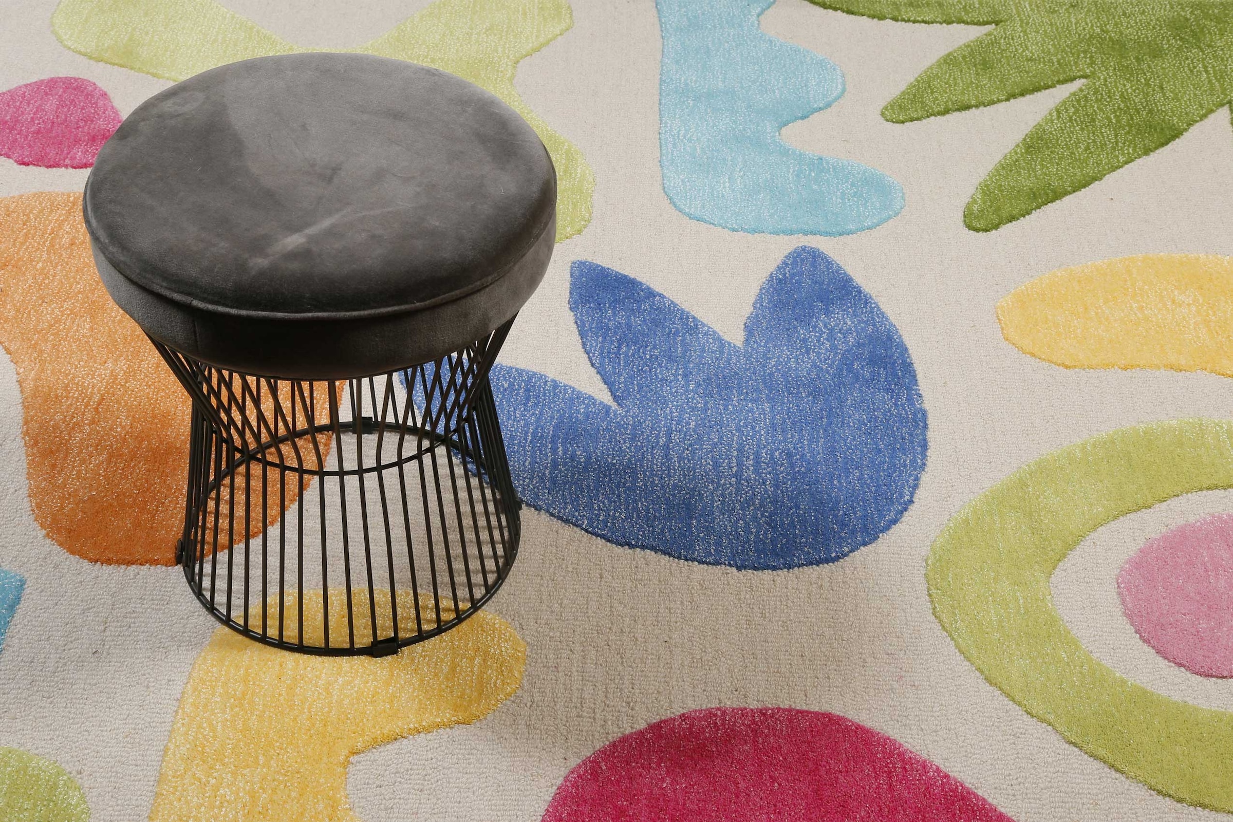 SMART KIDS Kinderteppich »Kimi« rechteckig 1,2 mm Höhe handgetuftet aus Naturfasern, bunt, abstraktes Design, Kinderzimmer