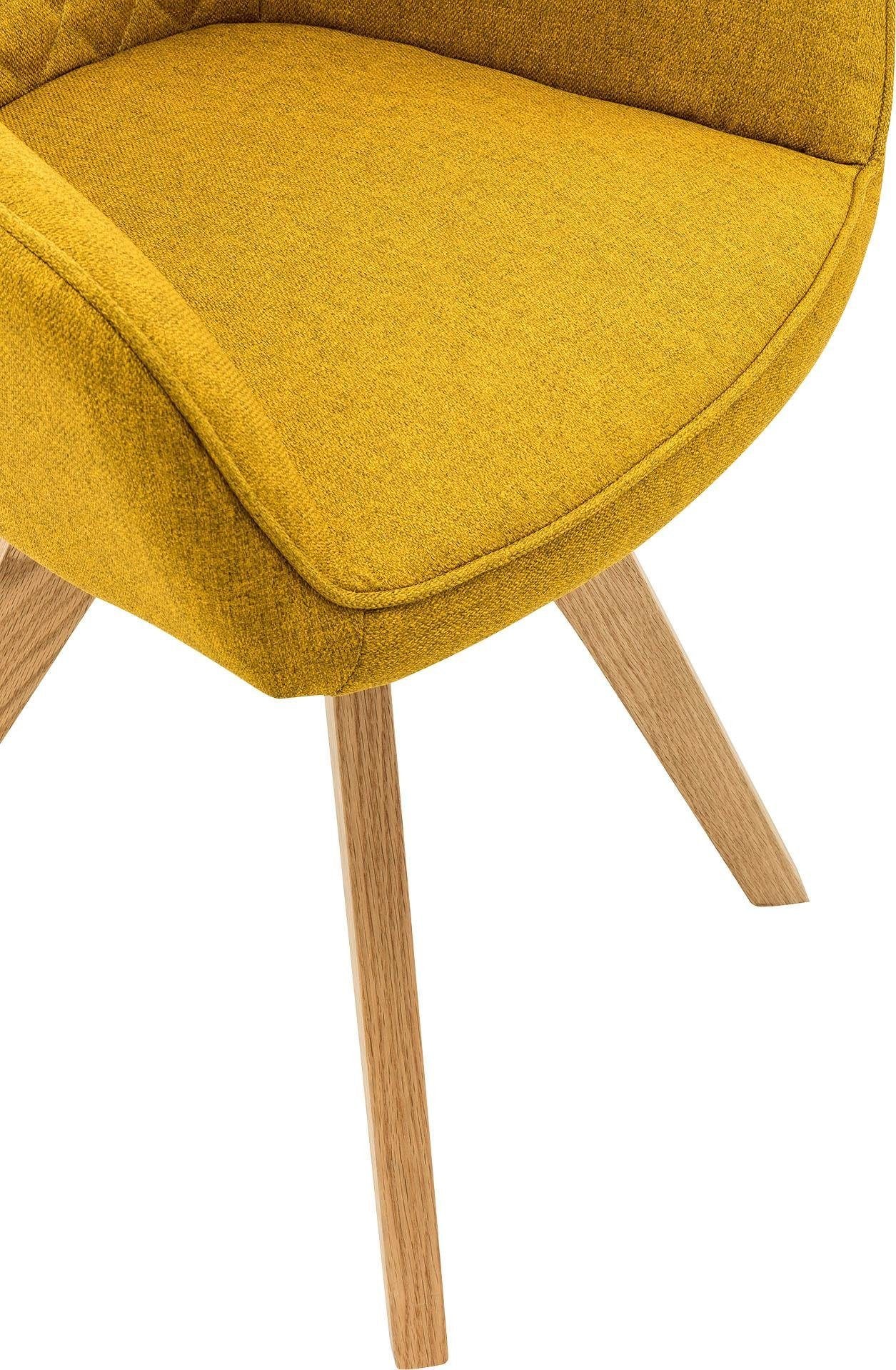 SalesFever Esszimmerstuhl »Bequemer Stuhl« (Set) 2 Stk.Elegantes 2er-Set, Rückenlehne mit Diamantsteppung