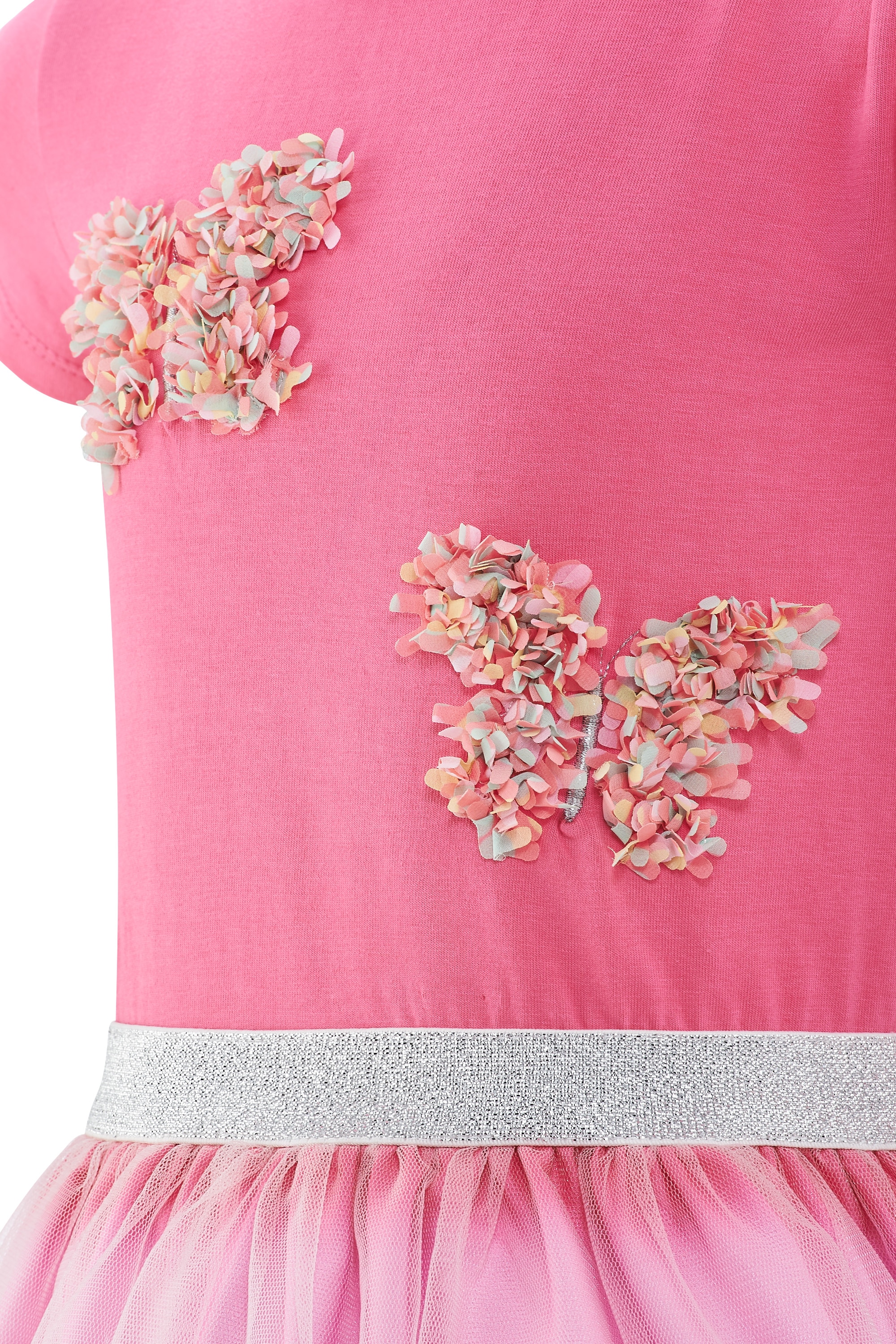 happy girls Robe en jersey mit tollem Tüllrock und hochwertig applizierten Schmetterlingen